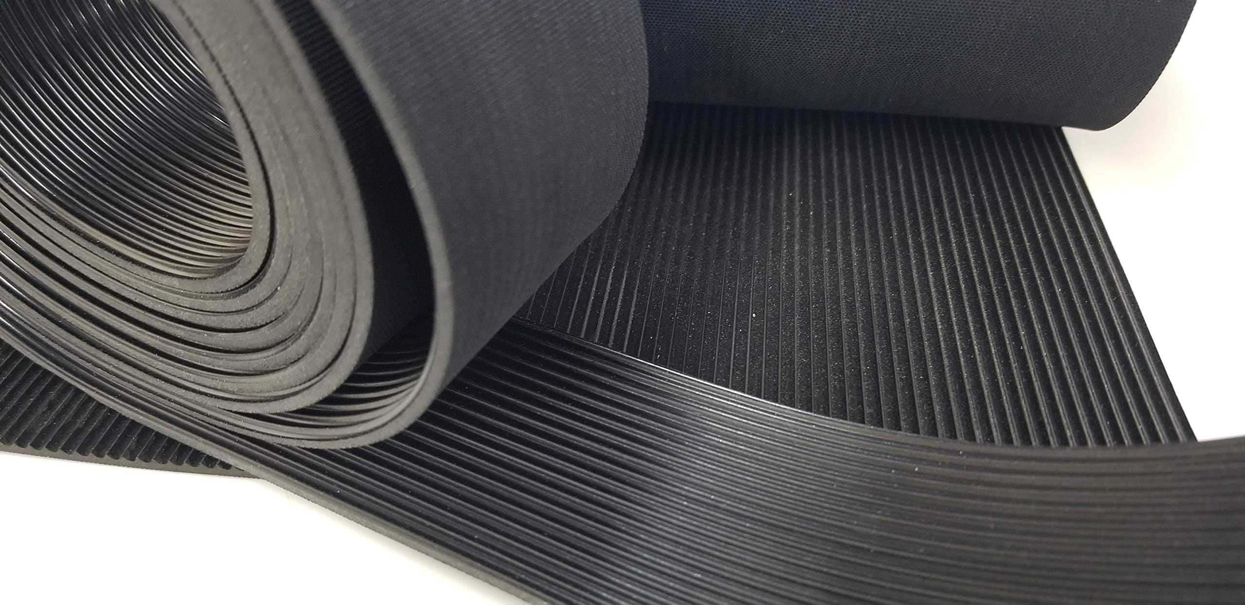 Fine Rib V Groove Matting Non Slip Outdoor Rubber Mats. Amazing Non-Slip gripping Durable Quality. Excellent for Tool Box, Truck Bed, Grill Splatter Guard, Safety ramp and Boat