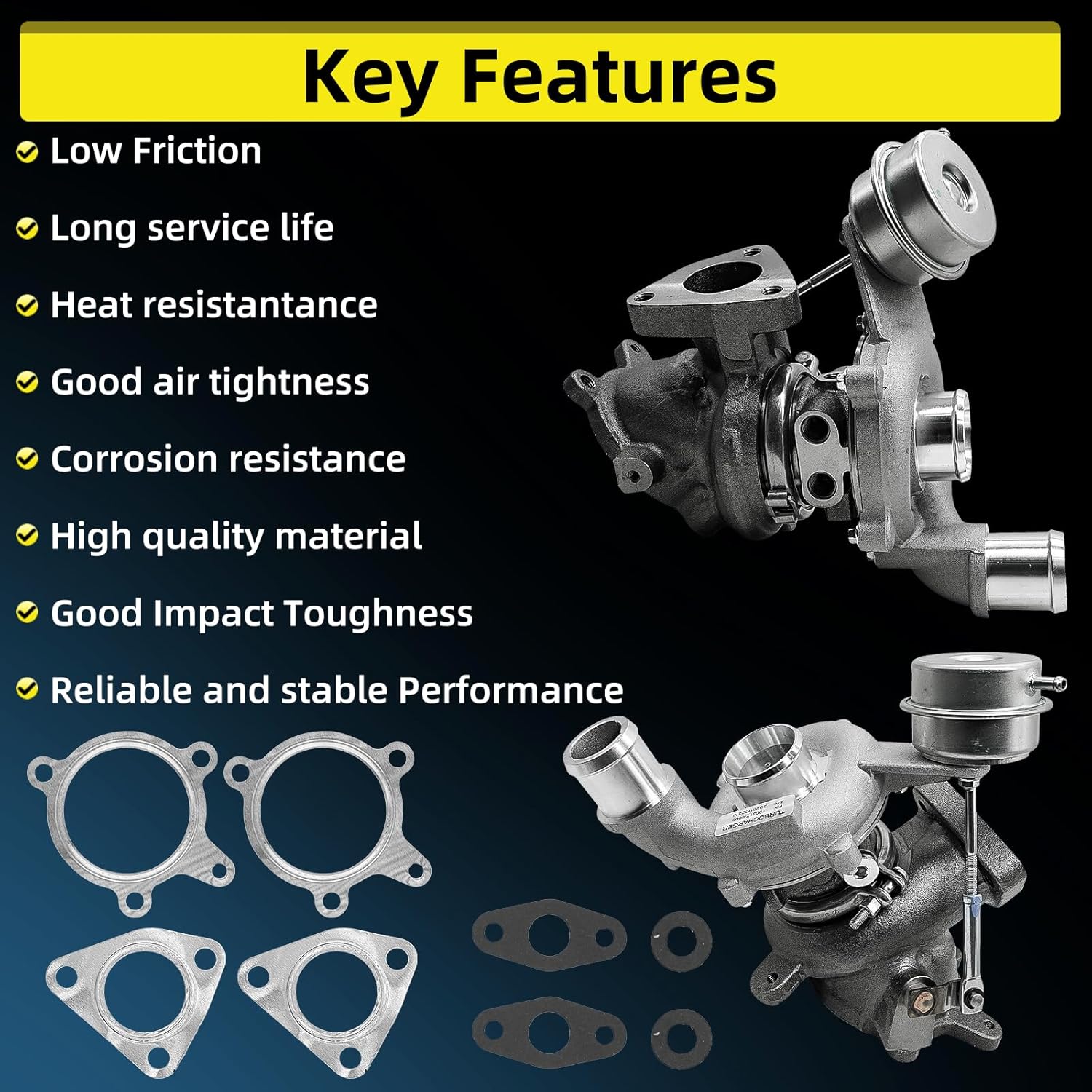 3.5 Turbo Turbocharger for Ford Explorer 2013-2017 - 2019 Flex Taurus 2010-2019, for Lincoln MKS MKT 3.5L EcoBoost Turbos Charger AA5E9G438GD 790317-0006 AA5E6K682BF (Left & Right)