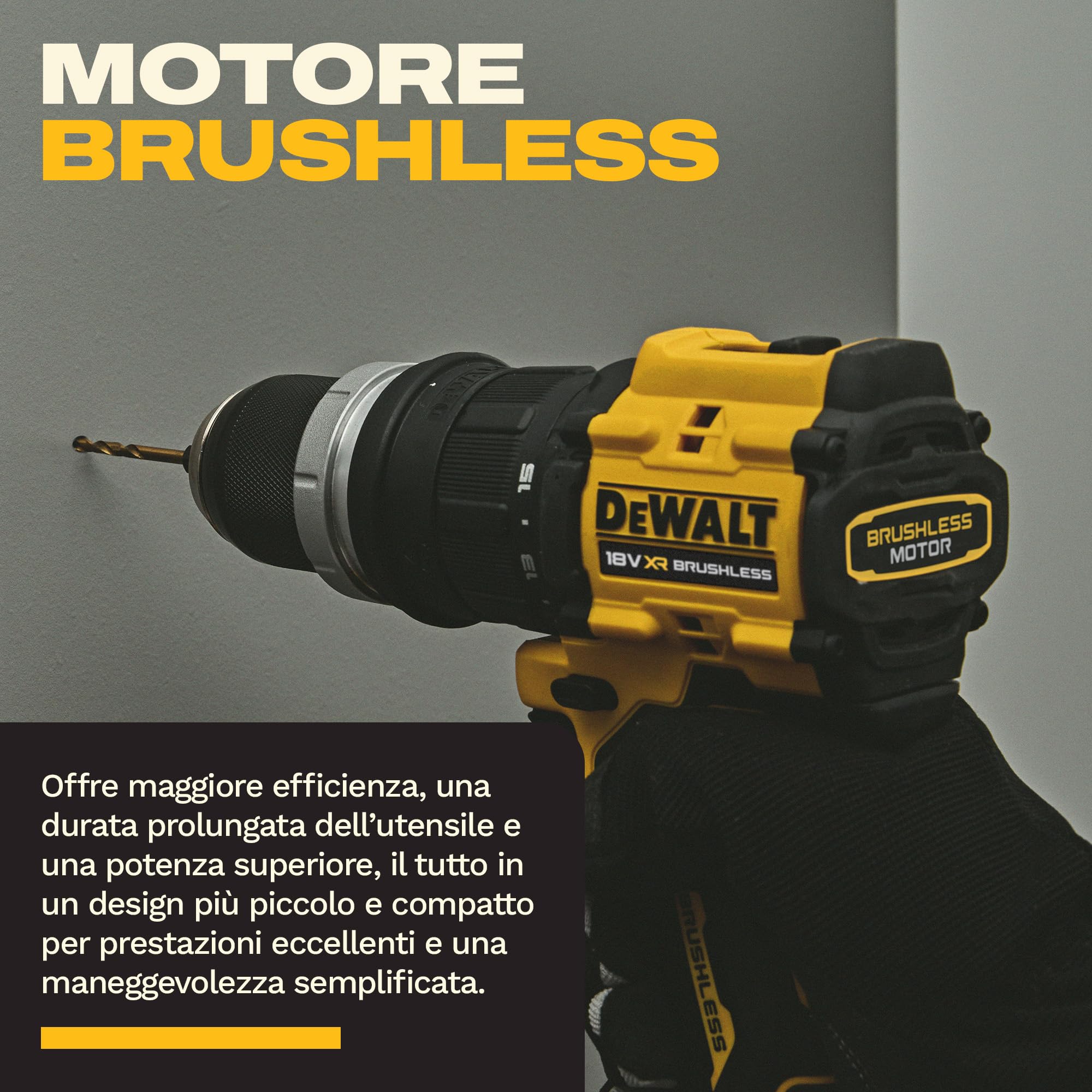 DEWALT Trapano Avvitatore Multi-Testa 18V XR con 4 Teste Intercambiabili, Borsa Morbida e Set inserti con 10 Pezzi da 57mm PH & PZ FLEXTORQ per Avvitatura, solo Utensile, DCD803KN-XJ