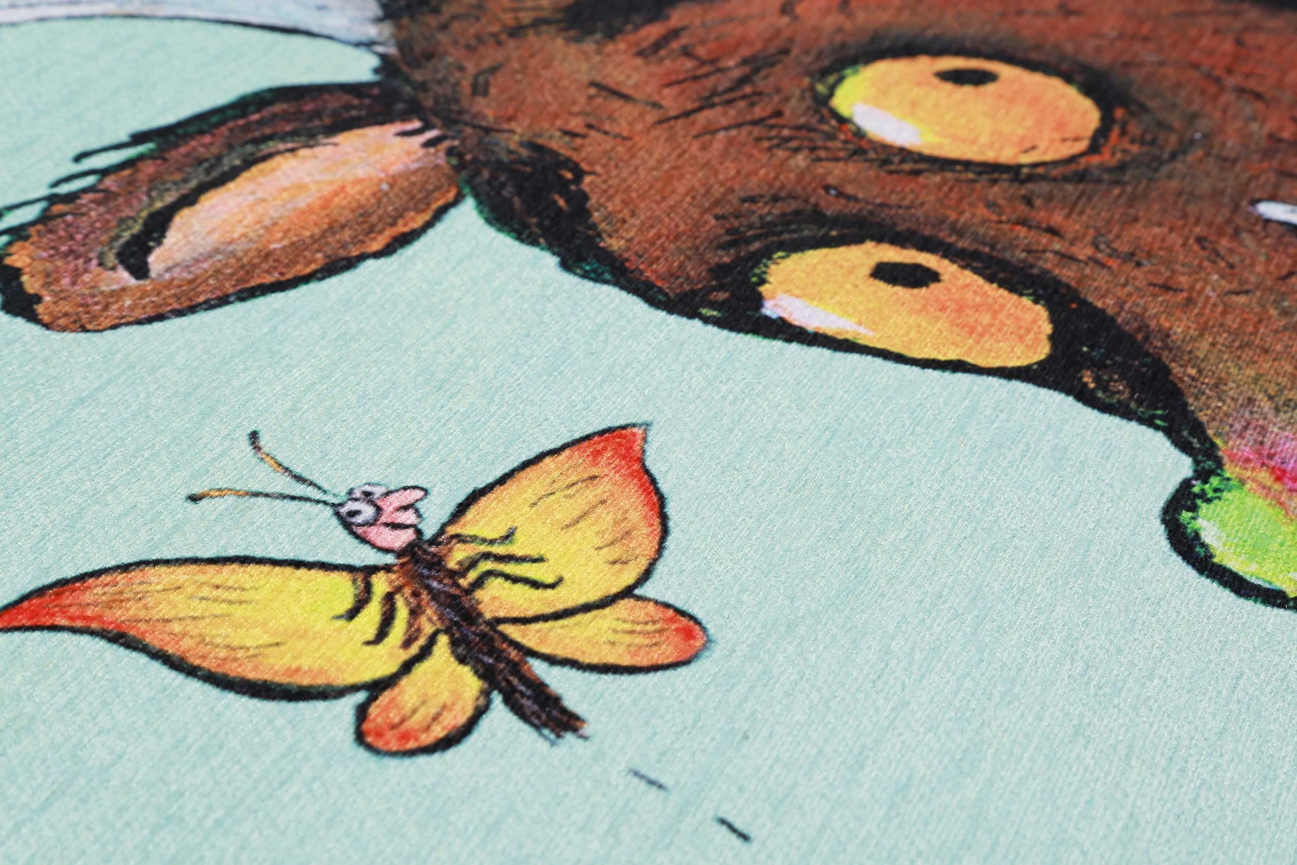 Tappeto in cotone rotondo ø 140 cm per bambini con motivo decorativo