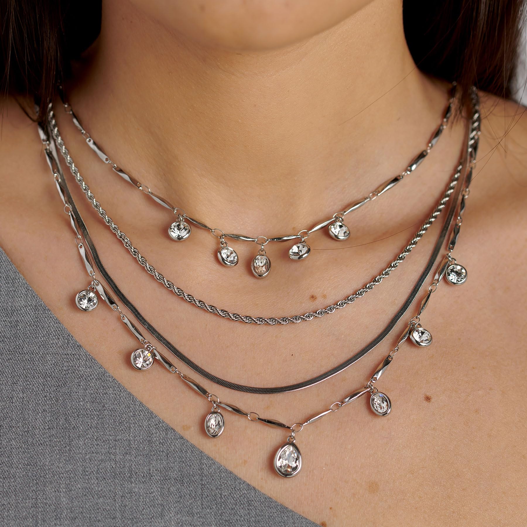 Brosway Collana Donna in Acciaio | Collana Con Cristalli | Collezione Symphonia - BYM203