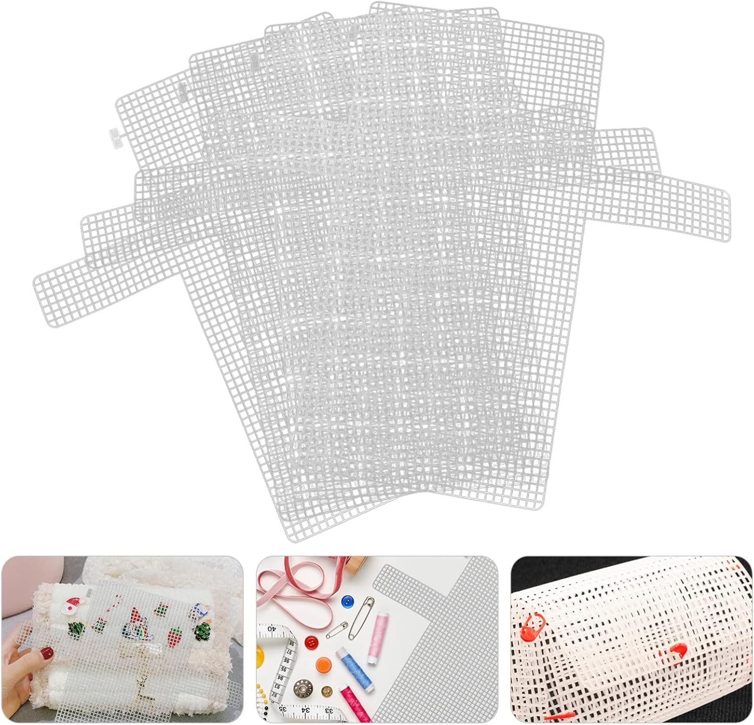 COHEALI Plastic Mesh Canvas Sheets, Clear Blank Embroidery Tools for Crochet Bag Making, Shoulder Crossbody Bags, Embroidery Projects