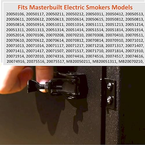 Miniatura 4 de Piezas de recambio negras 990050222 del kit del pestillo de puerta para la mayoría de Masterbuilt Digital Electric Smoker