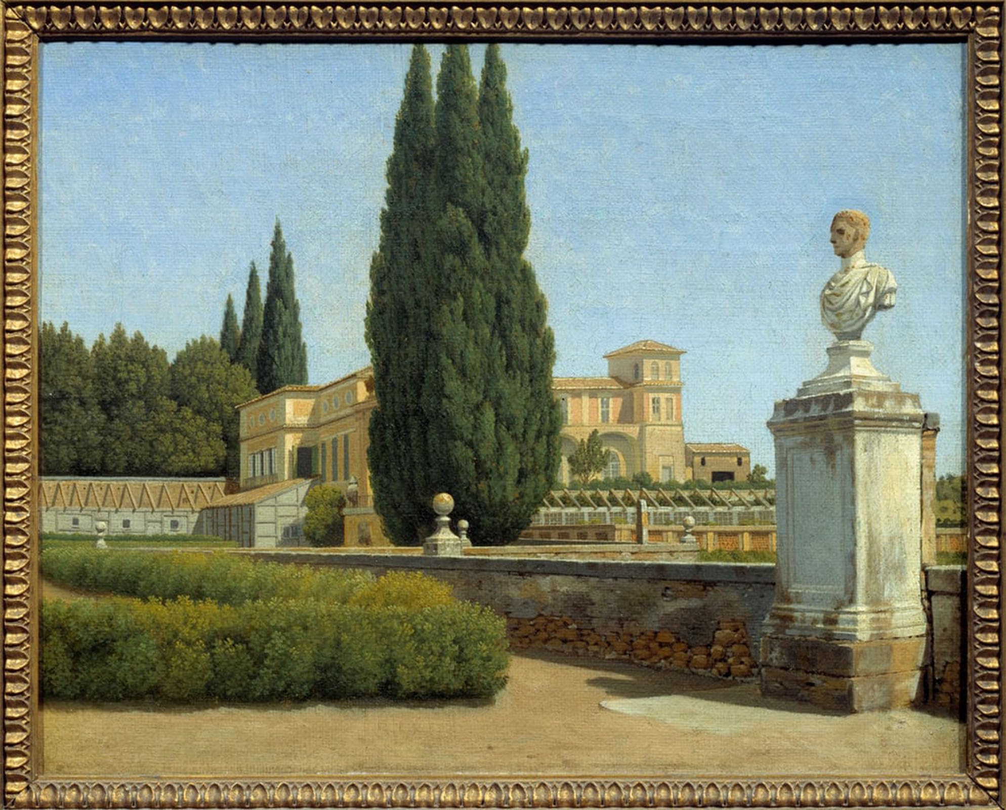 Artxlxxbn No Frame Famous Print Painting Colorful Art Print In The Gardens Of Villa Albani By Christoffer Wilhelm Eckersberg Canvas Art Decorations For Home Decor 60X90cm