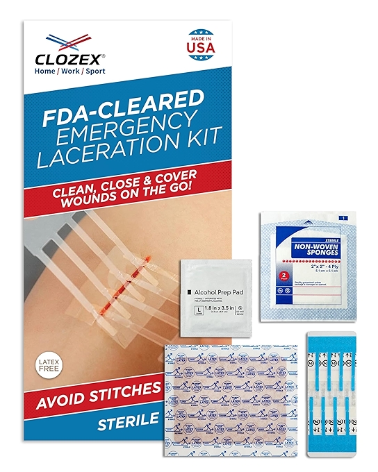 Clozex紧急伤口修复套件-无缝合修复伤口的设备