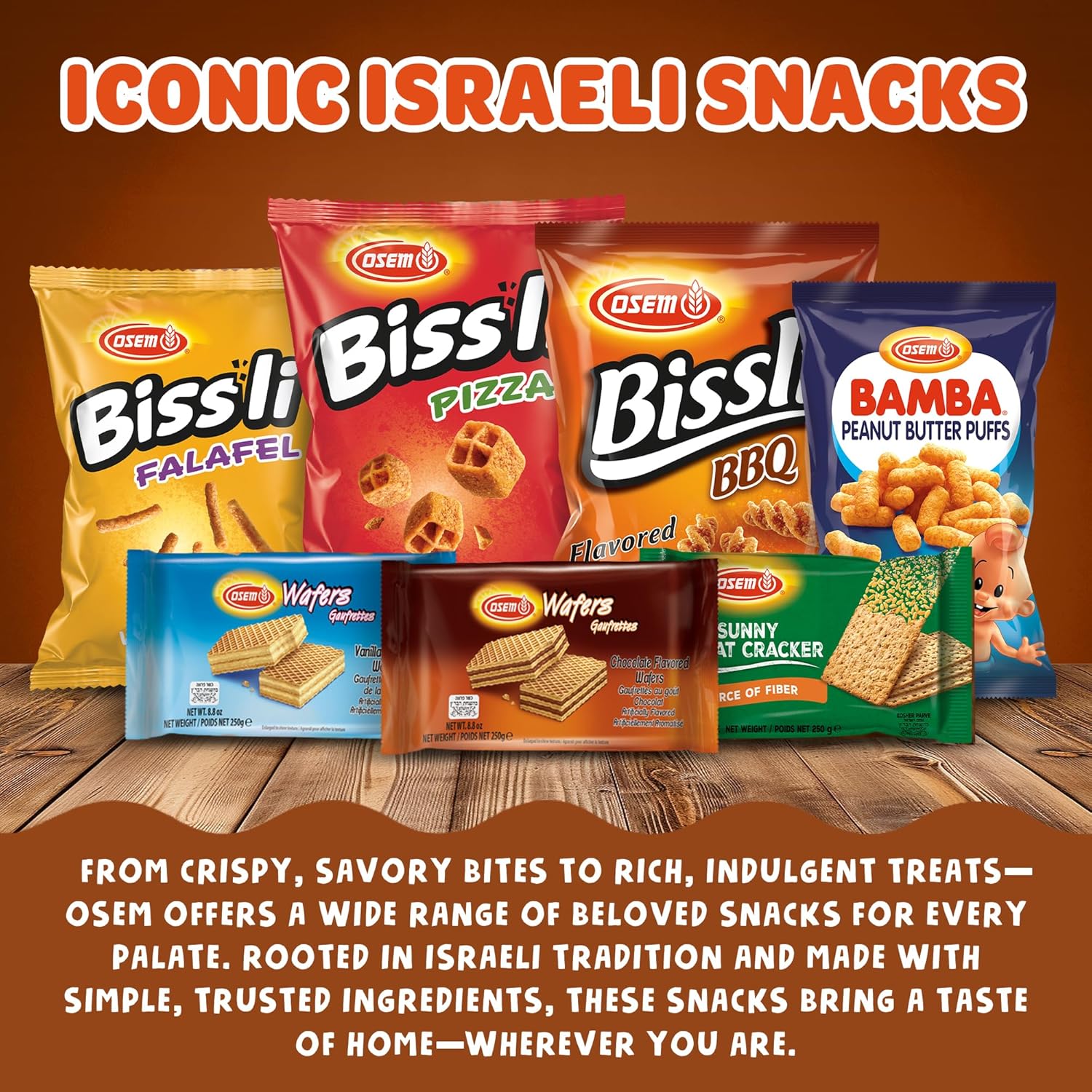 Osem Bissli Crunchy BBQ Wheat Snack - Kosher, No Artificial Colors or Preservatives, Conveniently Packaged for On the Go Snacking, Lunch, and Parties - 1.23oz Bags (Pack of 12)