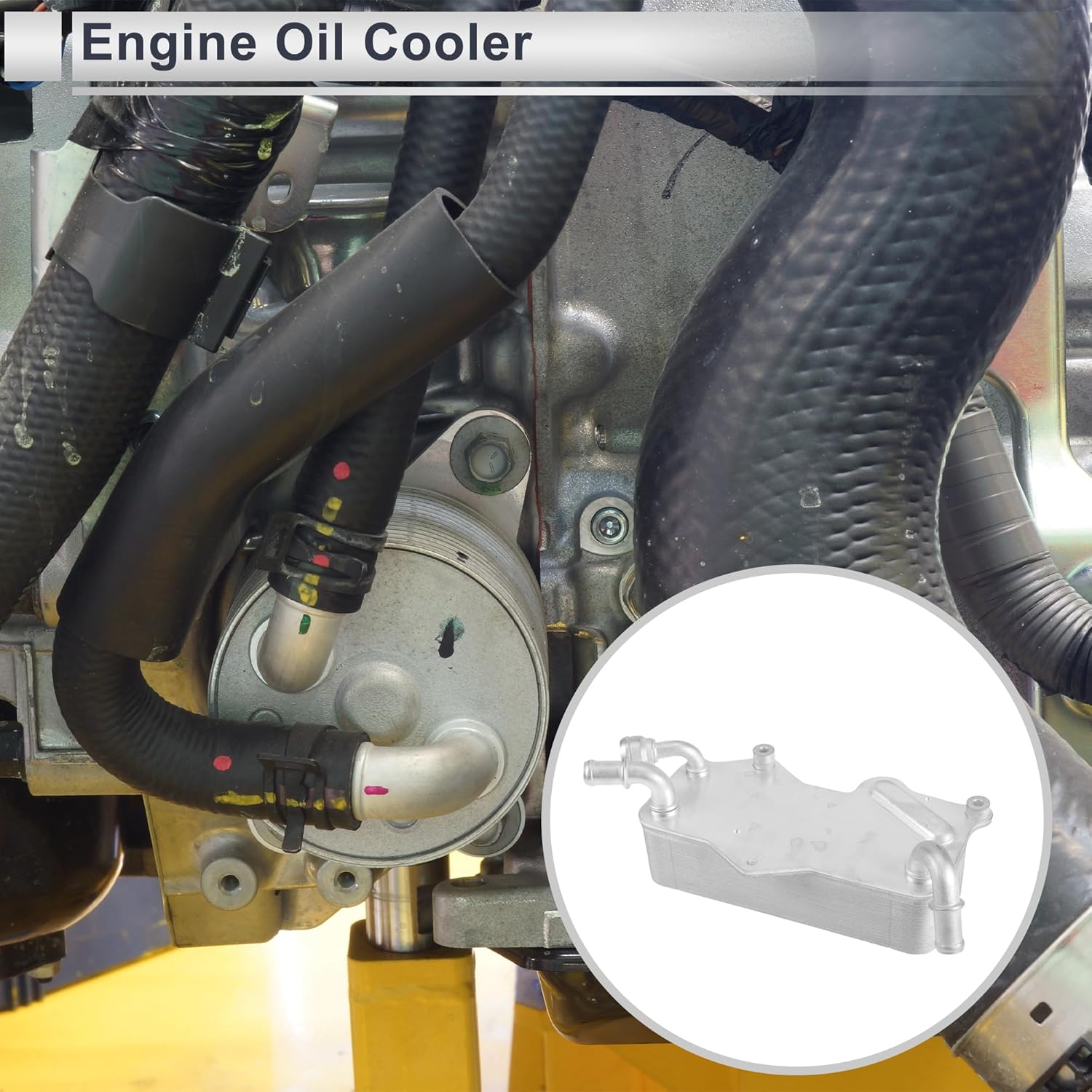 Engine Oil Cooler for Audi A6 2011-2014 Transmission Oil Cooler Trans Cooler No.4G0317021M Aluminum Alloy 1 Set