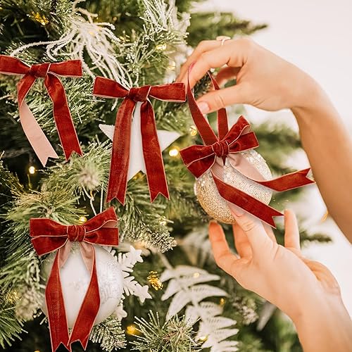 Miniatura 289 de Chuangdi 3/8 pulgadas, 60 yardas, cinta de terciopelo azul verde azulado de Navidad, cintas anchas de terciopelo vintage para adornos de árbol