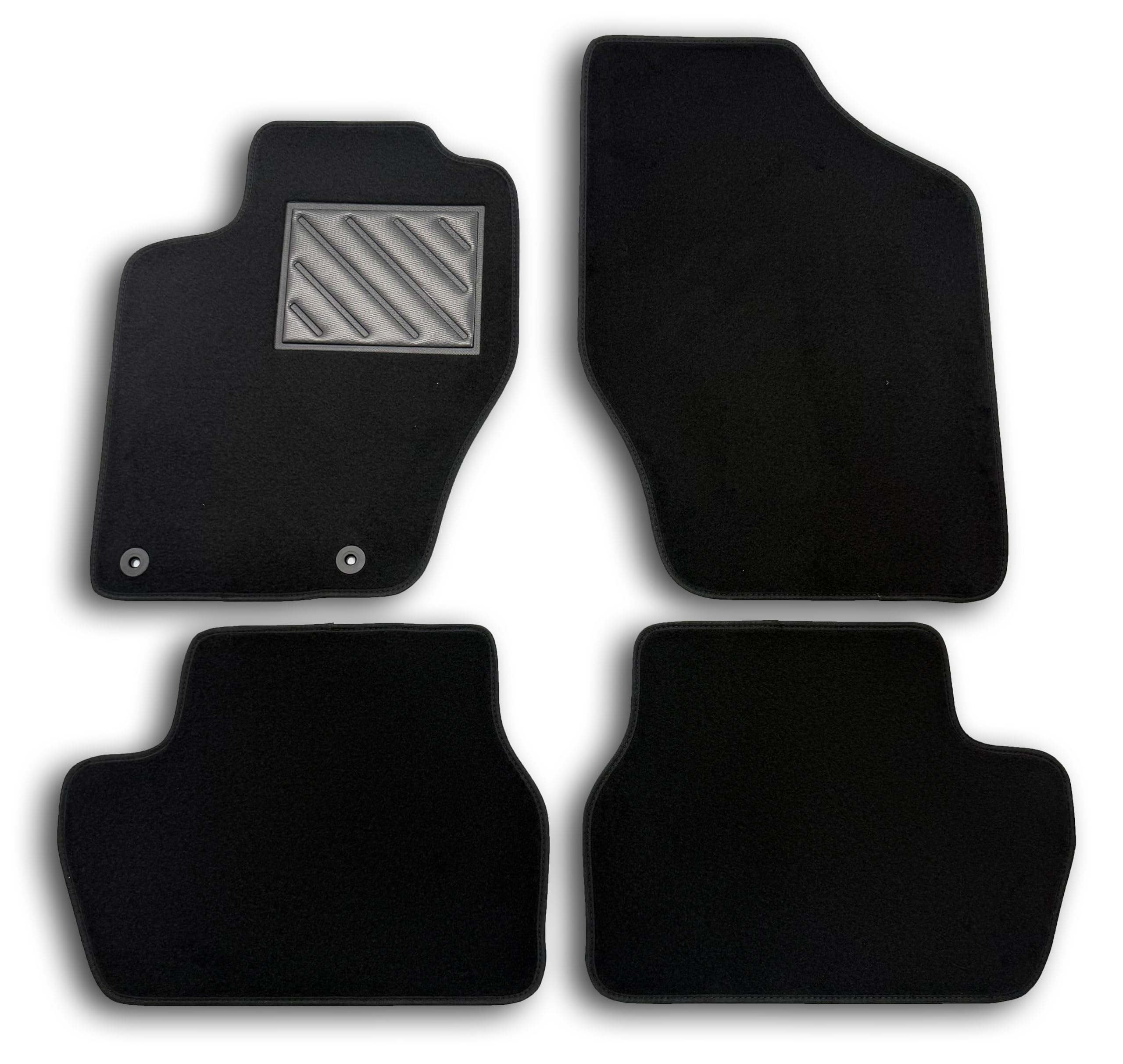 Alfombrillas para Peugeot 307 2001-2007 - Alfombrillas a Medida - Antideslizantes - Talonera en PVC (cloruro de polivinilo) - Clips de fijación