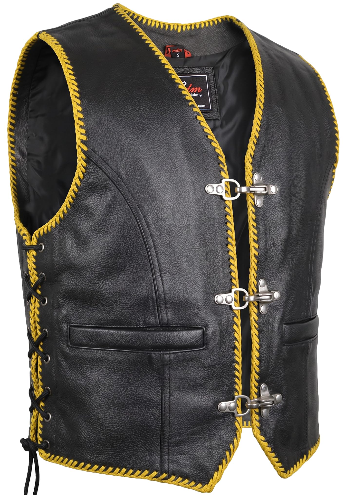MDM Gilet in Pelle Moto Biker Chopper