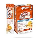 Optimum Nutrition Essential Amino Energy Plus Electrolytes Stick Packs, Energy Powder, Tangerine Wave, 7 Count