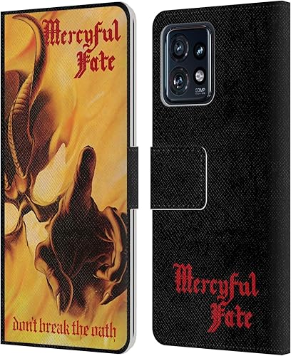 Miniatura 8 de Head Case Designs Officially Licensed Mercyful Fate Skull Black Metal Leather Book Wallet Case Cover Compatible with Motorola Moto Edge 40 Pro