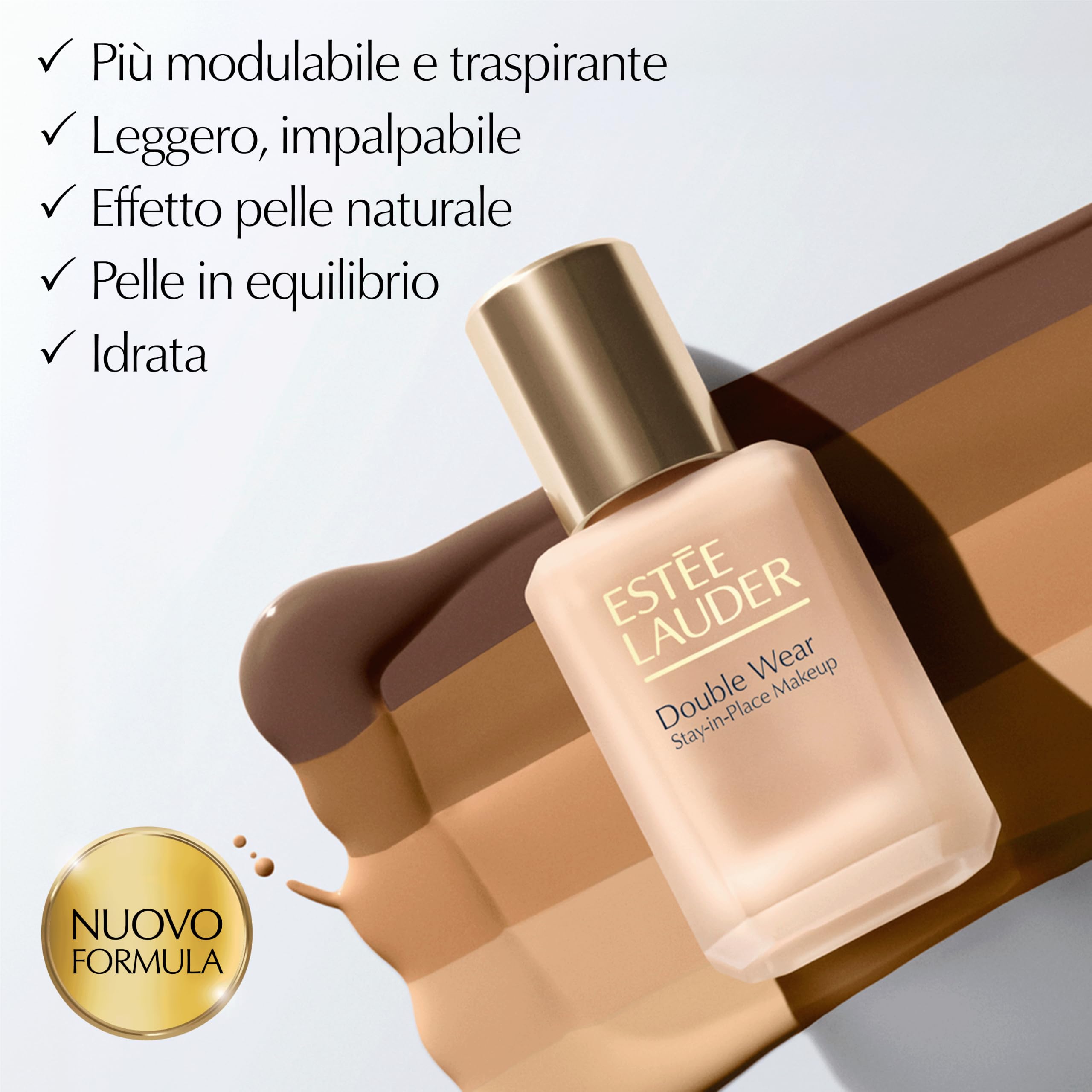 Estée Lauder Double Wear Stay-in-Place Makeup - Fondotinta dal finish naturale e opaco - 36 ore di tenuta, 30 ml