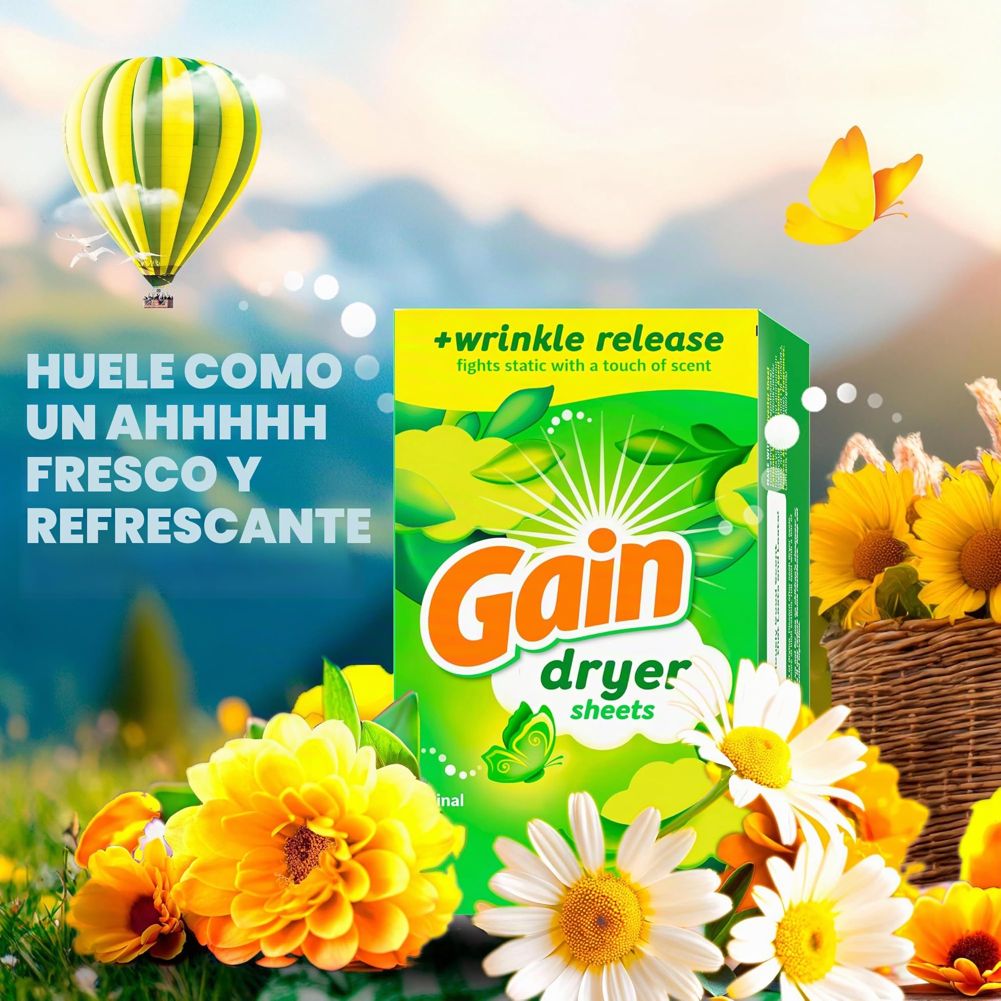 Gain - Original - Toallitas para secadora, 240 unidades (el embalaje puede variar)