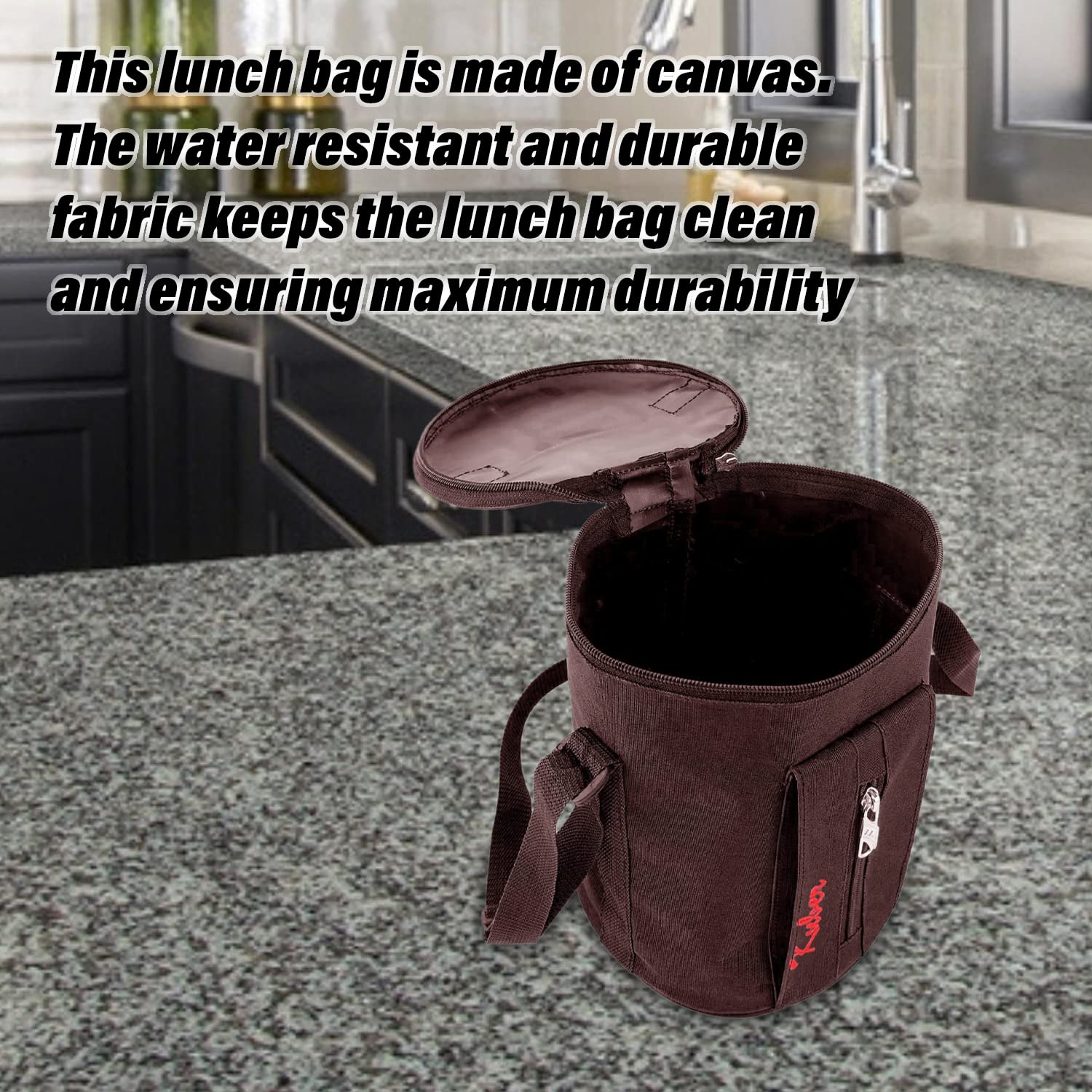 Canvas Lunch Bag - Durable & Waterproof Tiffin Bag -6