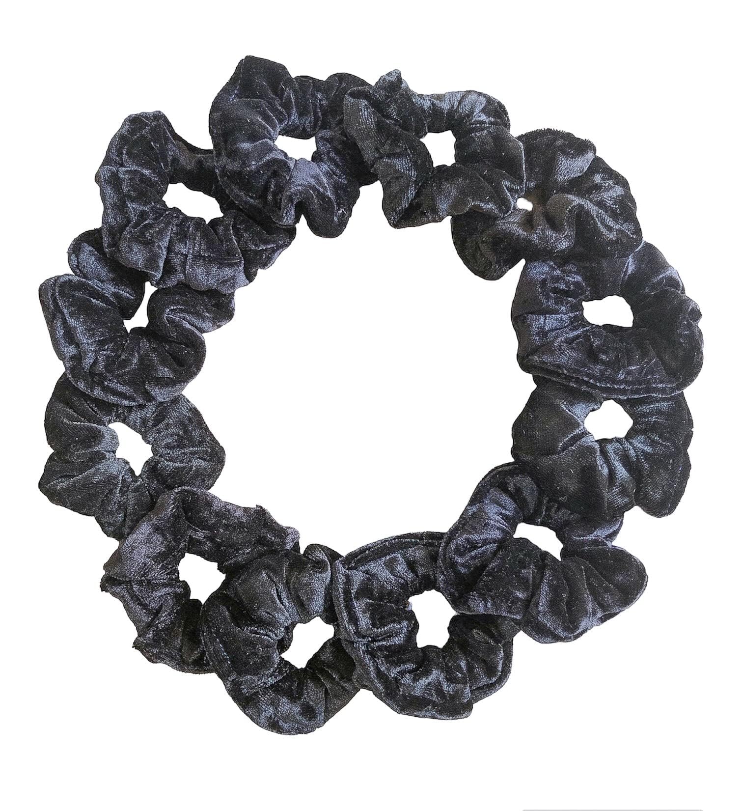 Qualité- (Pack of 10) Velvet Black Scrunchies Elastics Hair Ties Scrunchy Bands for Women and Girls (B09PD9HW9R) Amazon Price History, Amazon Price Tracker