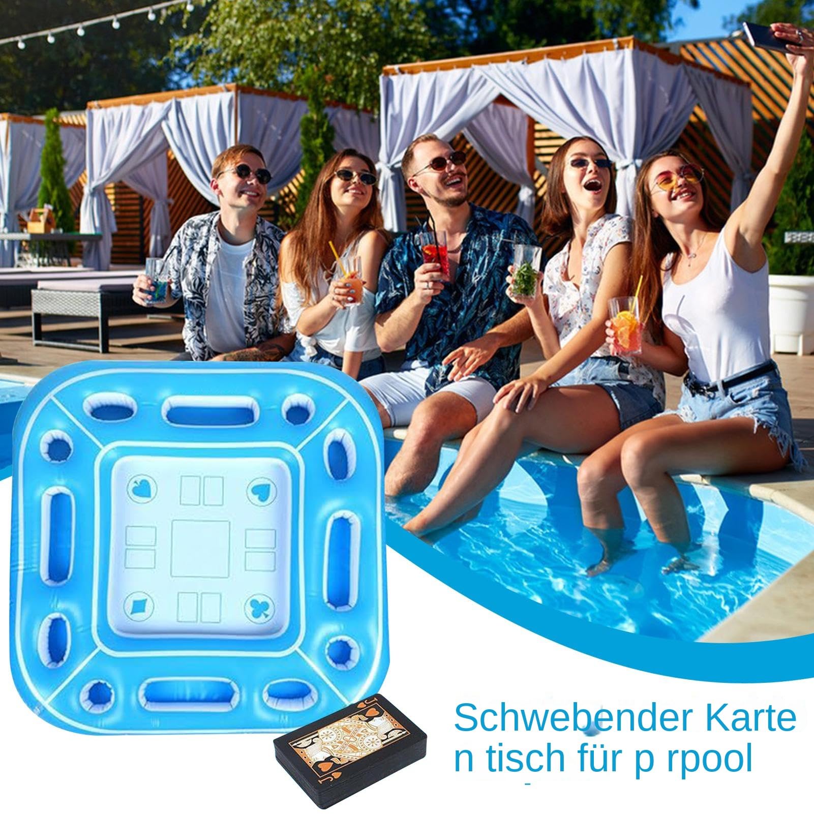 Tavolo galleggiante da piscina Gonfiabile, Portatile, E Resistente Alle
