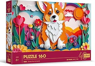 Comprar Trefl Efecto 3D, Perrito-160 piezas-40 Aniversario, Puzle de Colores con Animales, para niños a Partir de 6 años, Multicolor (40050)