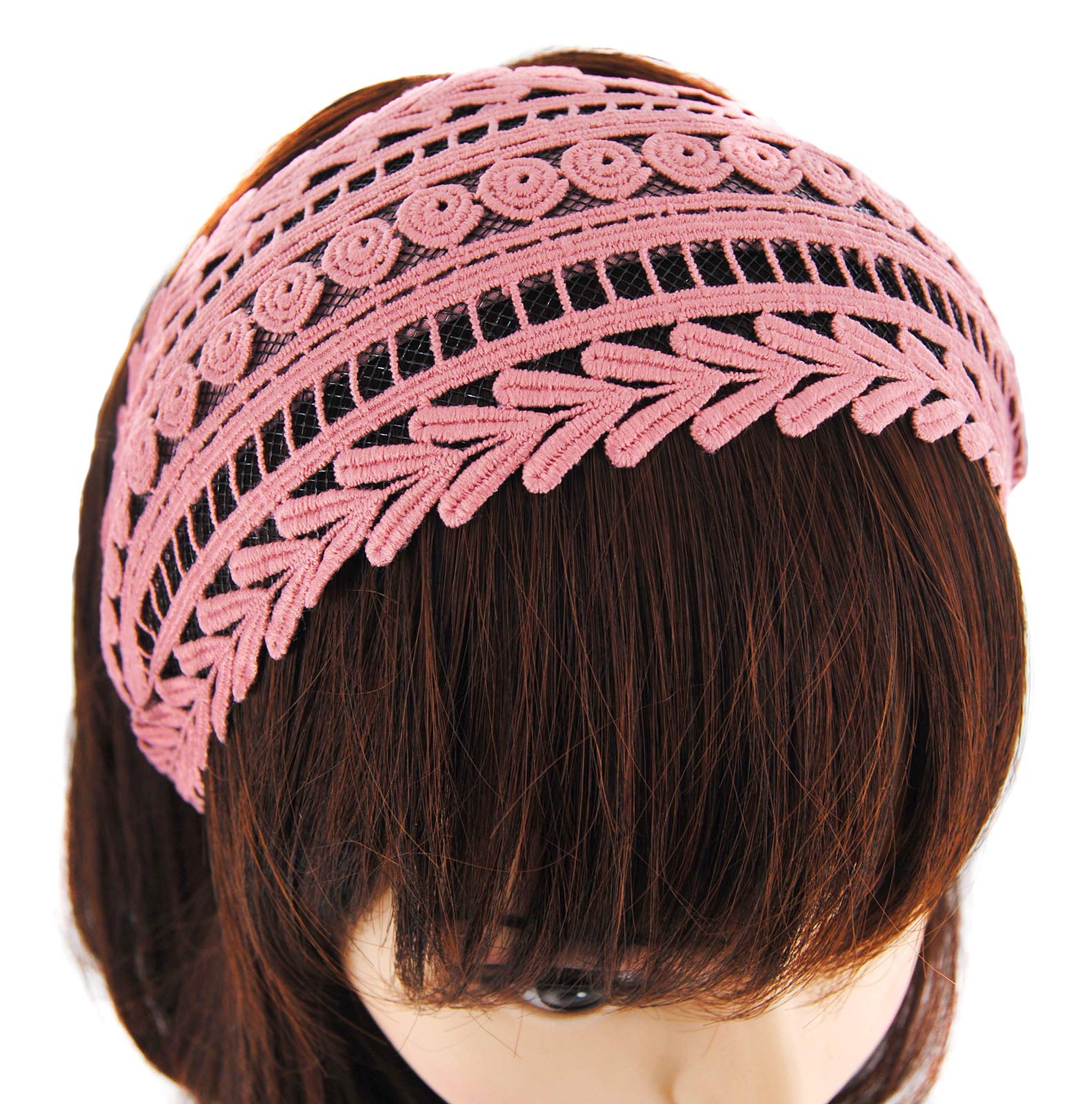 Axy HR15A Vintage Wide Hair Band Series 15A Wonderful Hair Band - Pink - Image 3