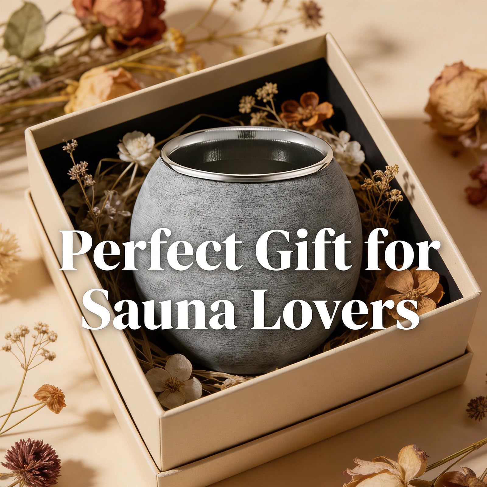 Difusor de aceites esenciales de sauna, taza de piedra de aromaterapia, cuenco pequeño de aromaterapia con difusor de acero inoxidable para spa, yoga, bienestar