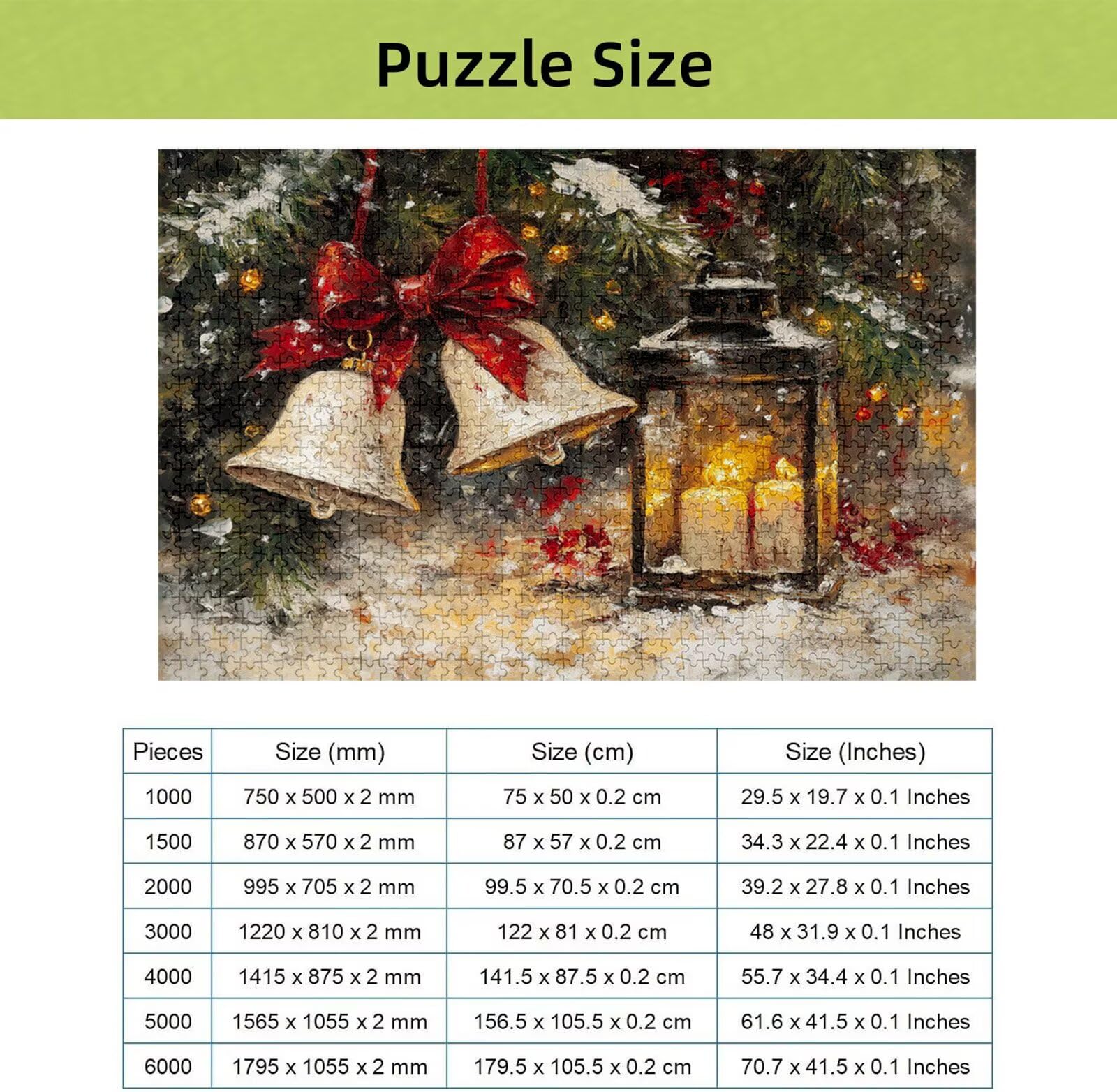 Puzzle Noël 3000 Pièces Adultes, Puzzle 3000 Pièces pour Adultes et Enfants à Partir de 14 Ans, Paysage Puzzles Bois de Qualité Supérieure avec Une Boîte d'emballage Exquise, Cadeau Femme/Homme H-3725