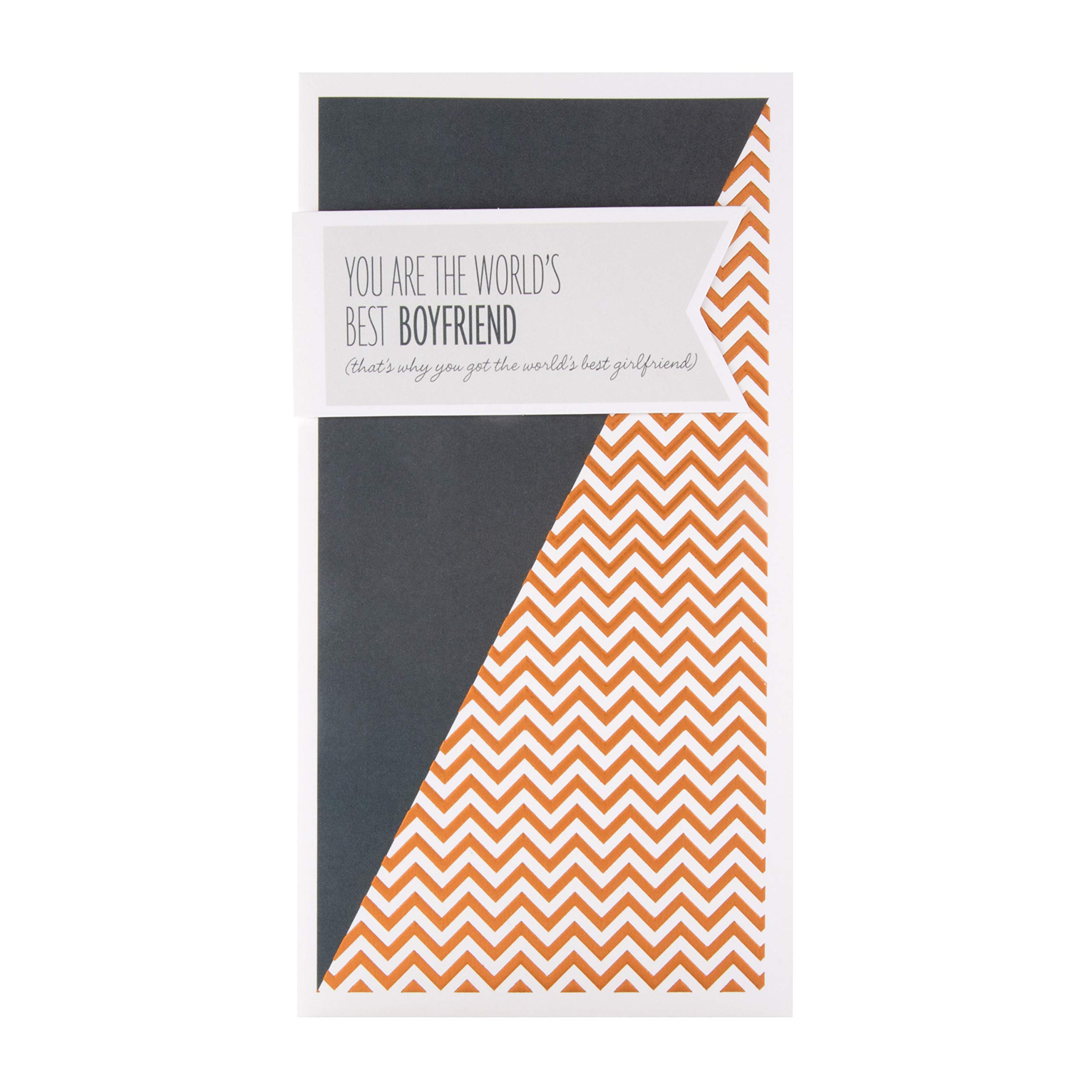 Birthday Card for Boyfriend - Geometric Embossed Design