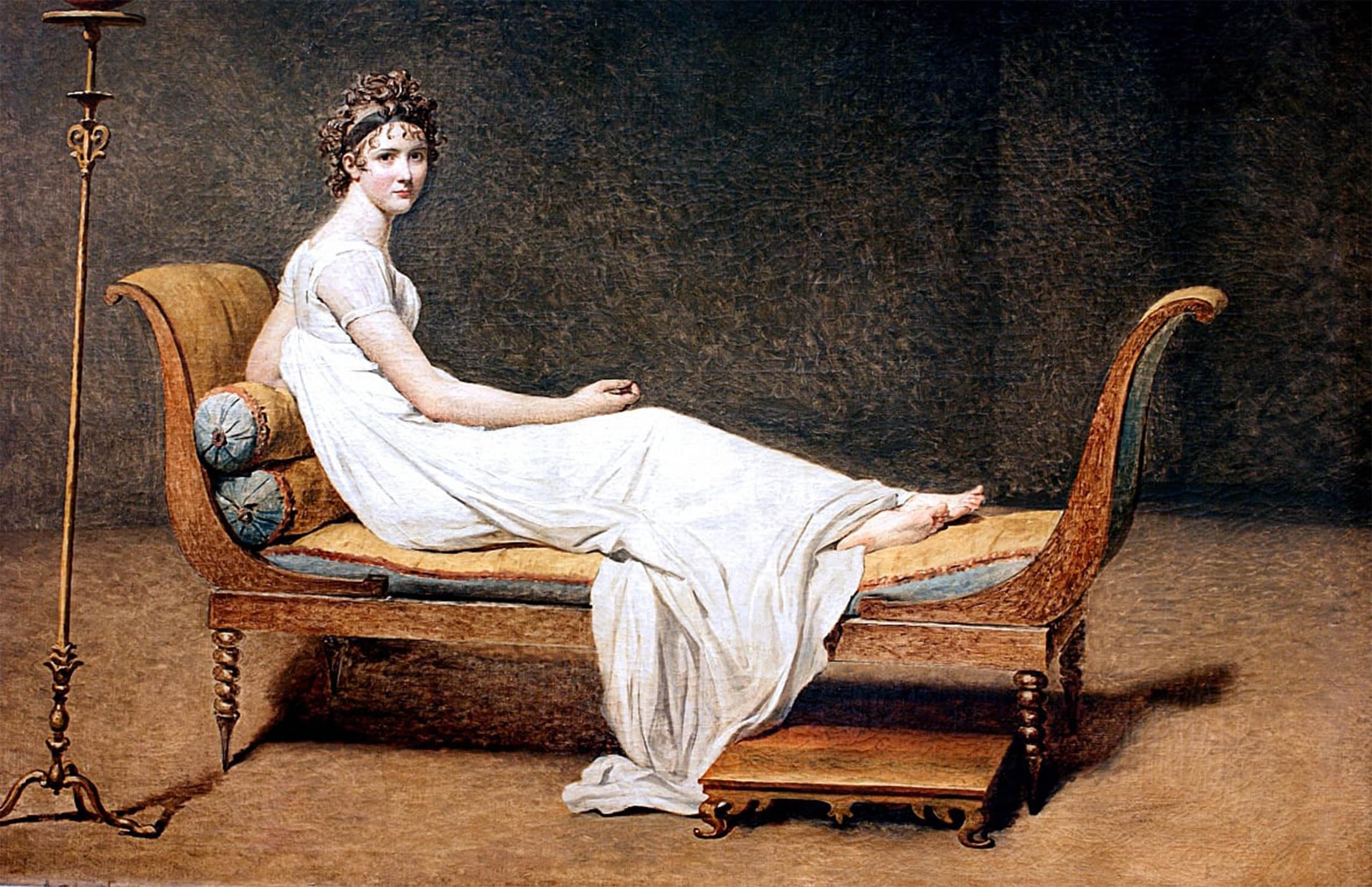 Toile Madame Récamier de Jacques Louis David impression 60x90cm