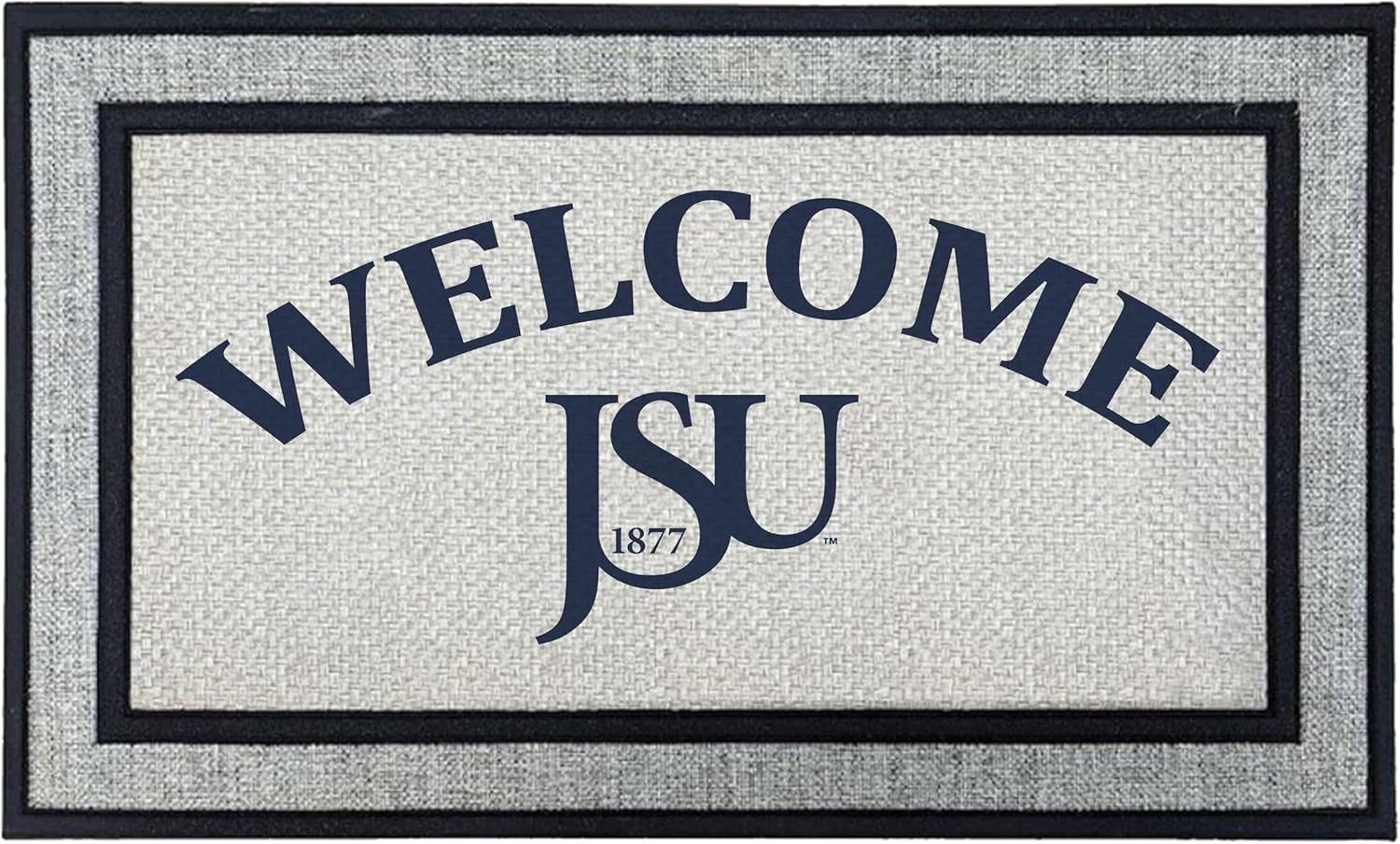 KH Sports Fan 18x30 Gray Jackson State Tigers Welcome Doormat NCAA Rug