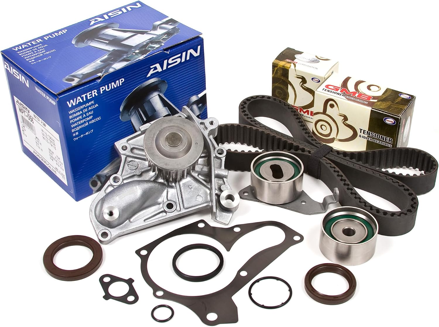 MA-4216974357 Head Gasket Set Timing Belt Kit AISIN Water Pump Compatible With/For 97-01 Toyota 2.2 5SFE