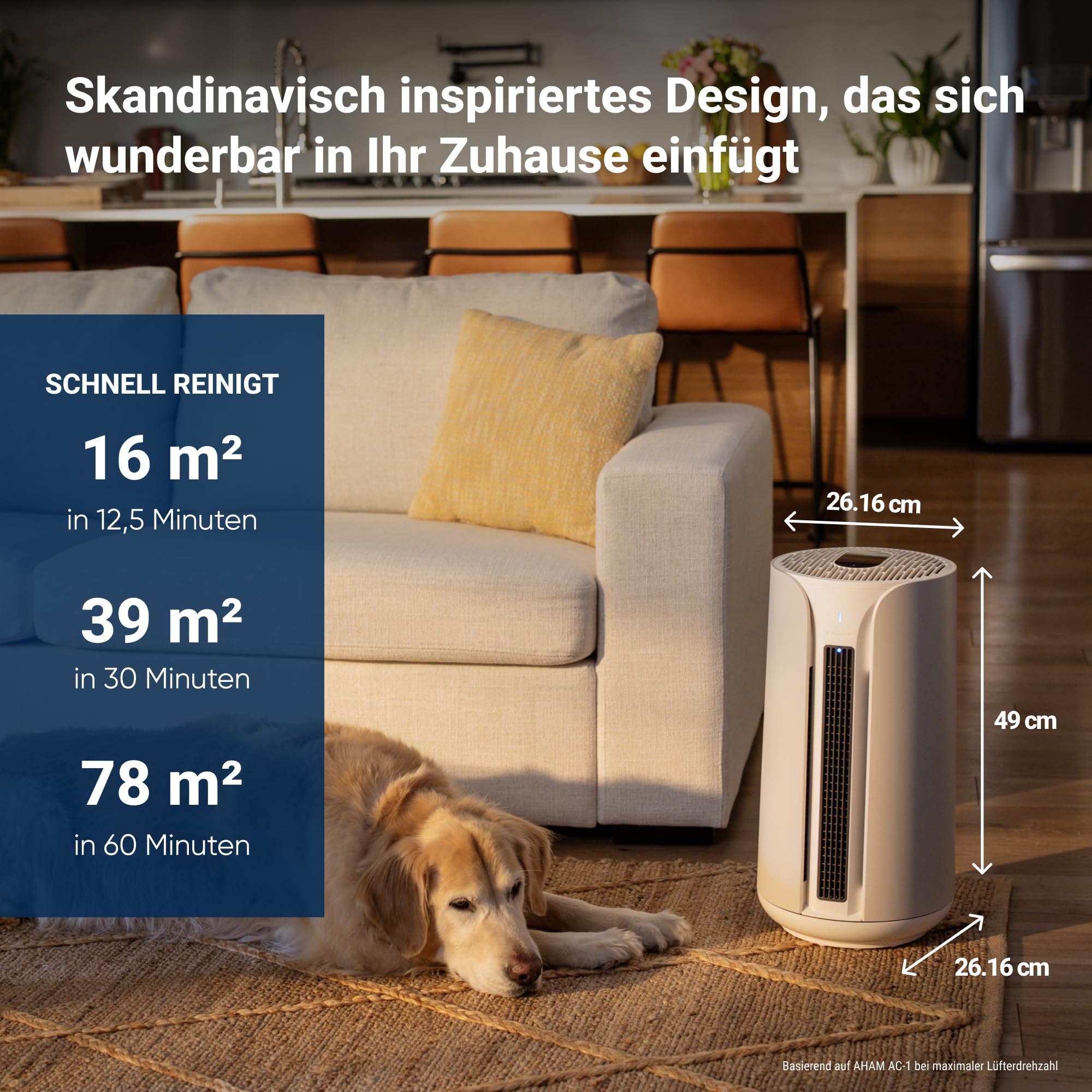 BLUEAIR 3-in-1 Ventilator, Heizgerät & Luftreiniger – HEPA Silent Luftreiniger für Zuhause, Haustiere, Allergien, Staub, Rauch, Gerüche, Blueair ComfortPure T10i