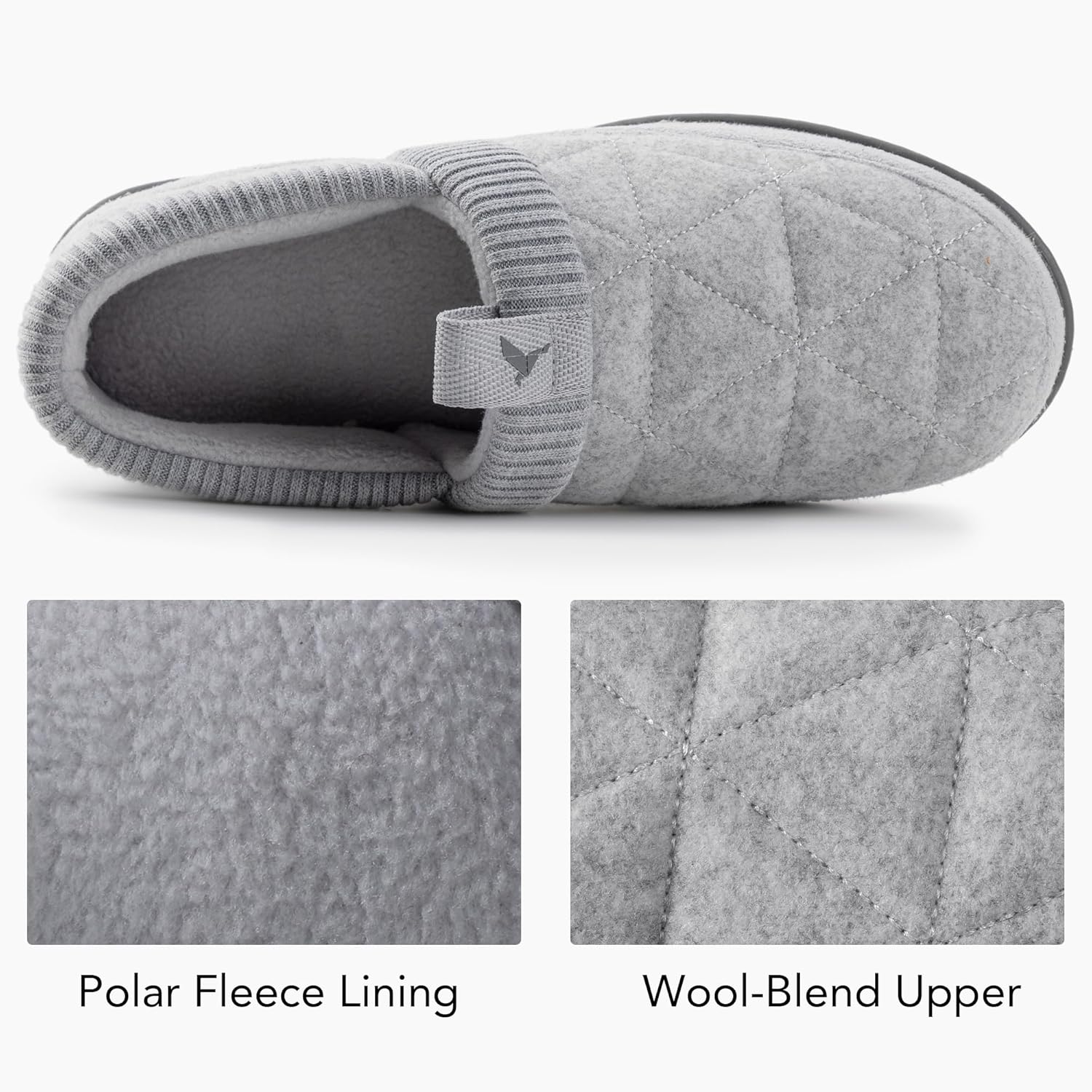 RockDove Women's Knit Cuff Closed Back House Slippers with Soft Warm Lining & Memory Foam Indoor Outdoor Non-Slip Sole - Image 4