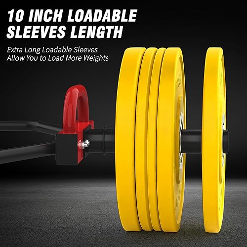 Miniatura 5 de Zlinke Barra de trampa olímpica, barra hexagonal para sentadillas de peso muerto para barra olímpica de 2 pulgadas, barra de encogimiento de hombros