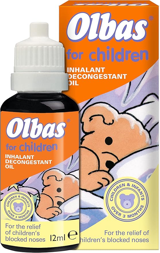 Olbas Oil For Children 12ml Inhalant Decongestant Oil Relief from Catarrh, Colds & Blocked