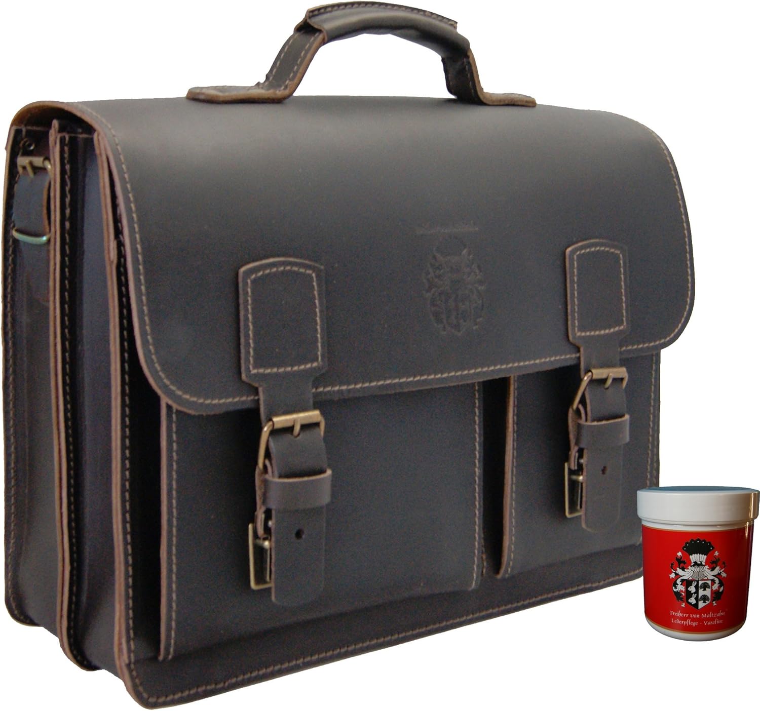 BARON of MALTZAHN Briefcase Business bag FARADAY brown