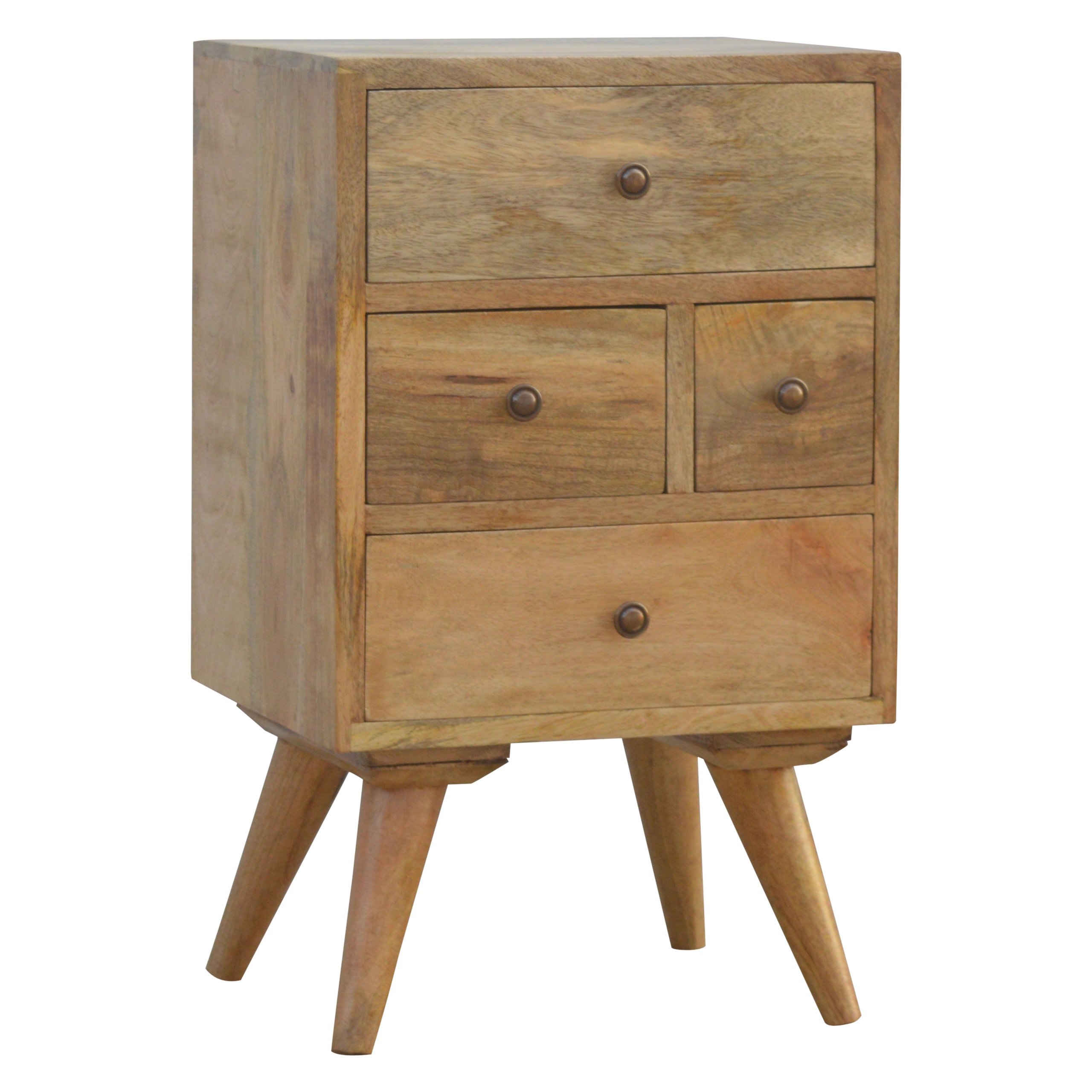 MESITA DE NOCHE DE DISEÑO NÓRDICO EN MADERA DE ROBLE DE CALIDAD