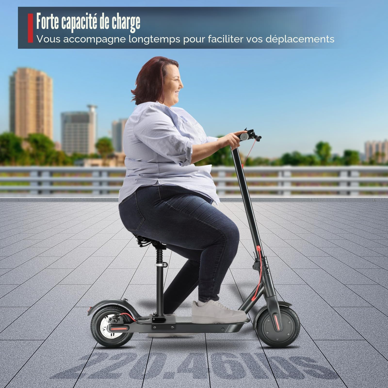 Selle de scooter électrique, selle de scooter électrique, selle réglable en hauteur, résistant aux chocs, siège pliable