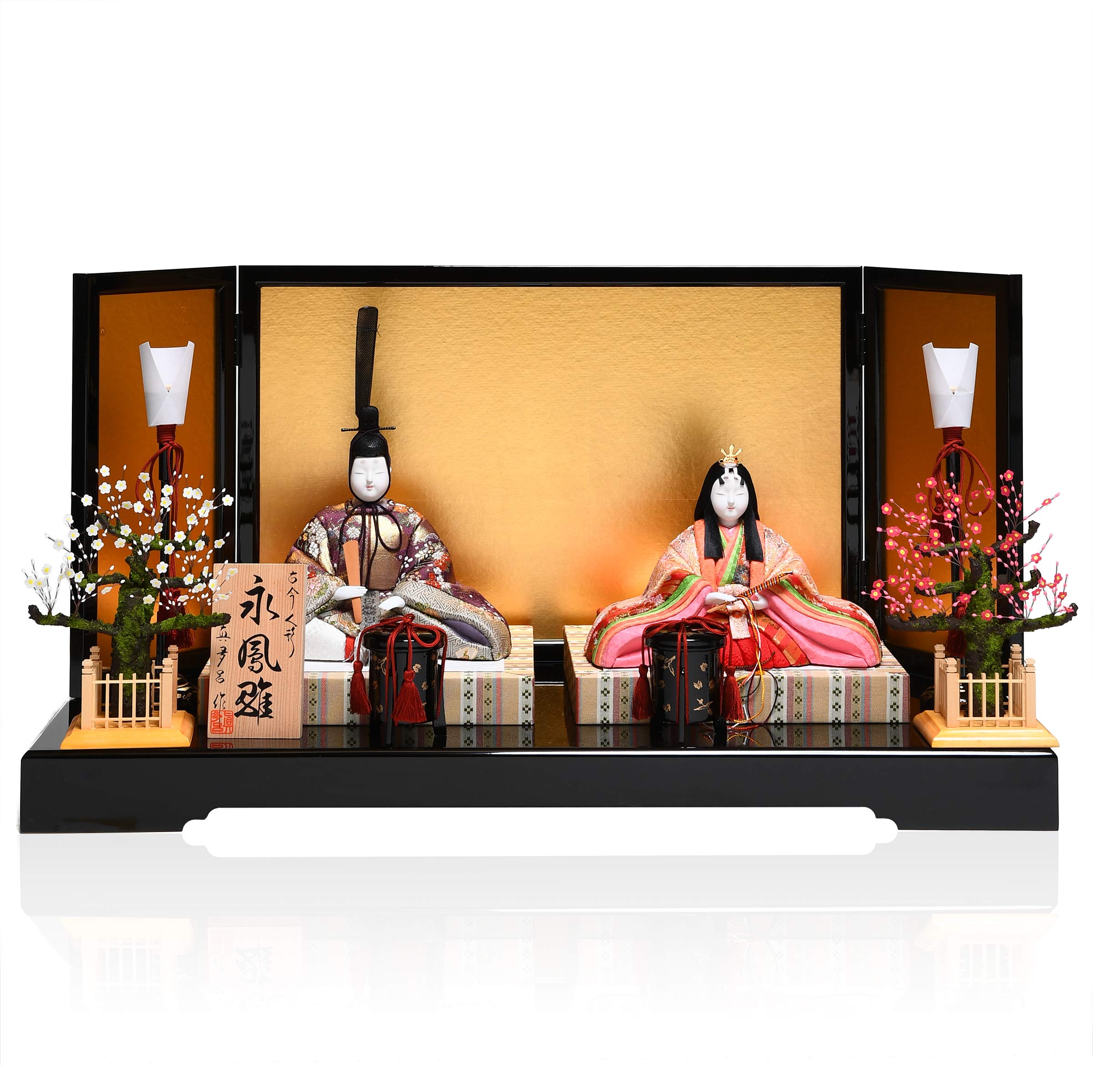 Amazon | 【江戸木目込】【木目込／親王飾 】 木目込親王永鳳雛雛：金