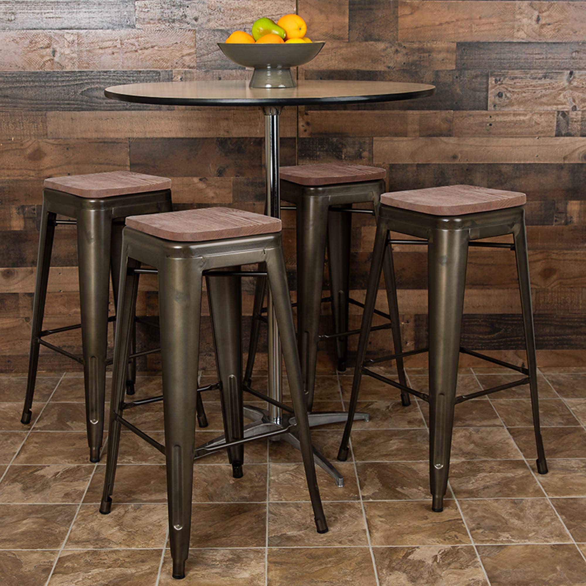 USA バースツール Amazon｜Flash Furniture 30インチ ハイメタル インドアバース
