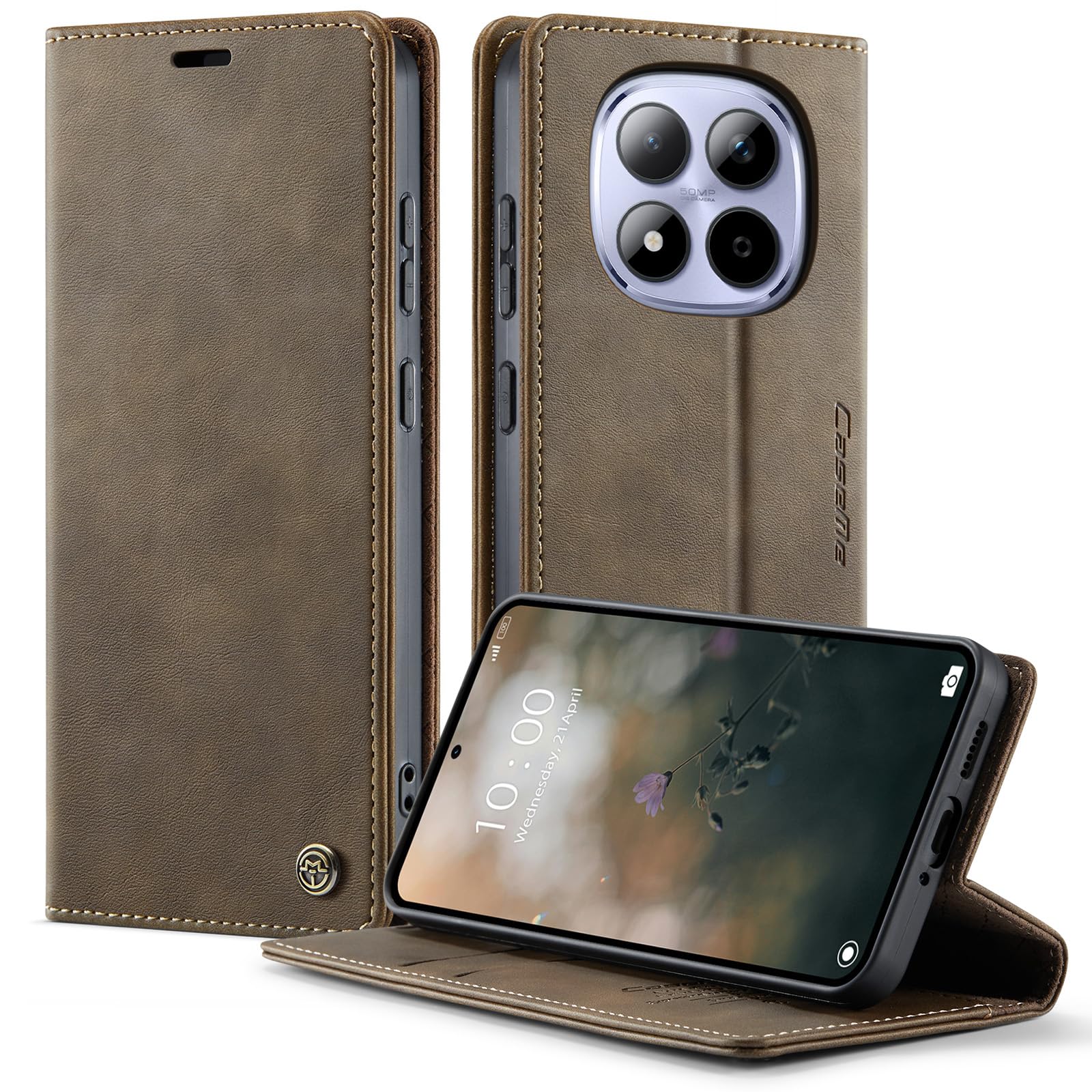 owlhold Handyhülle für iPhone klapphülle Premium hülle Weiches Vintage-Nubukleder Lederhülle