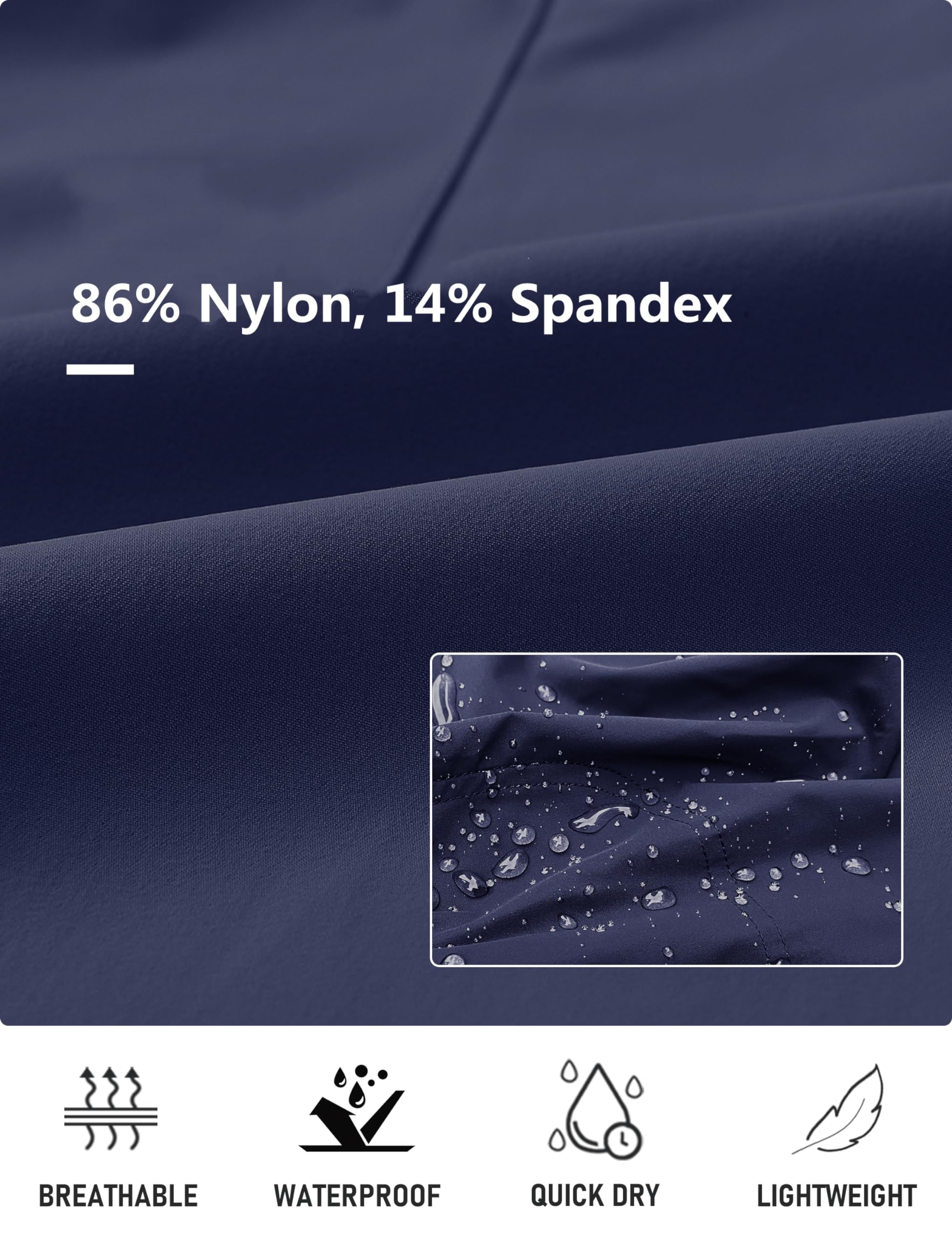 MoFiz Spodenki outdoorowe, damskie, krótkie spodnie cargo, na lato, lekkie, szybkoschnące, bermudy, z wieloma kieszeniami na zamek błyskawiczny