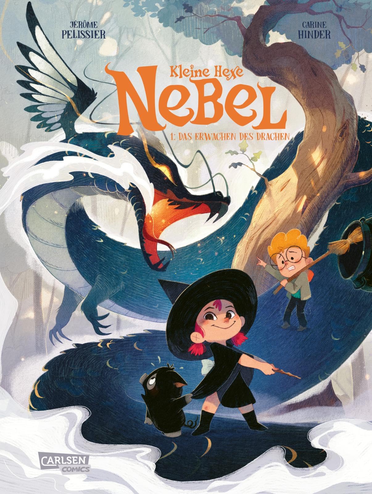 Kleine Hexe Nebel 1: Das Erwachen des Drachen: Witziger Fantasy-Comic für Jungs und Mädchen ab 8 Jahren über eine kleine Möchtegern-Hexe, die mit ihrem kleinen Schweinchen Hubert Abenteuer erlebt
