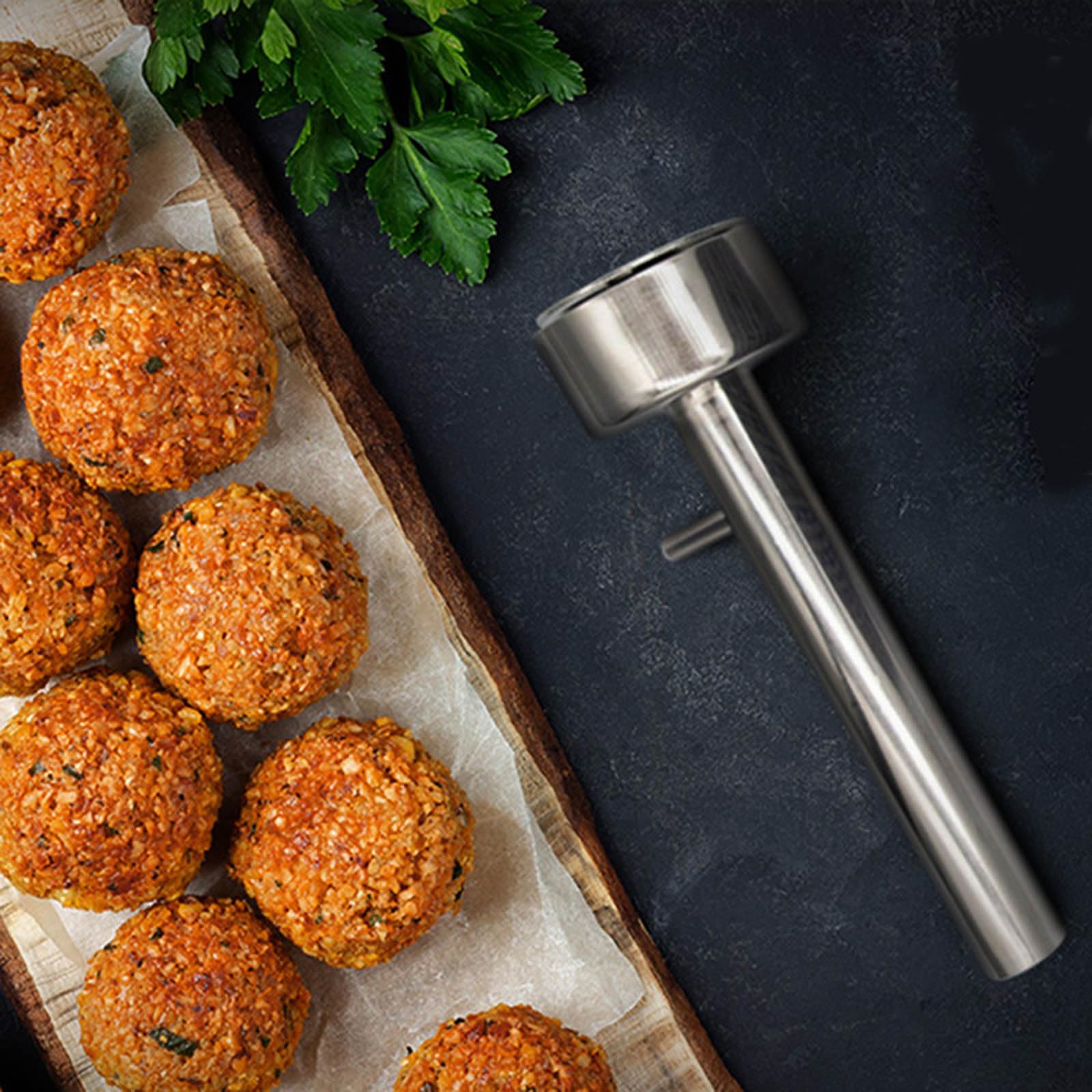 Falafel Portionierer, Paletta Professionale per Falafel, Paletta per Falafel da 4 cm, in Acciaio Inox,Spessa Falafel Maker Scoop, Acciaio Inox Paletta per Falafel per Fare Falafel/Polpette