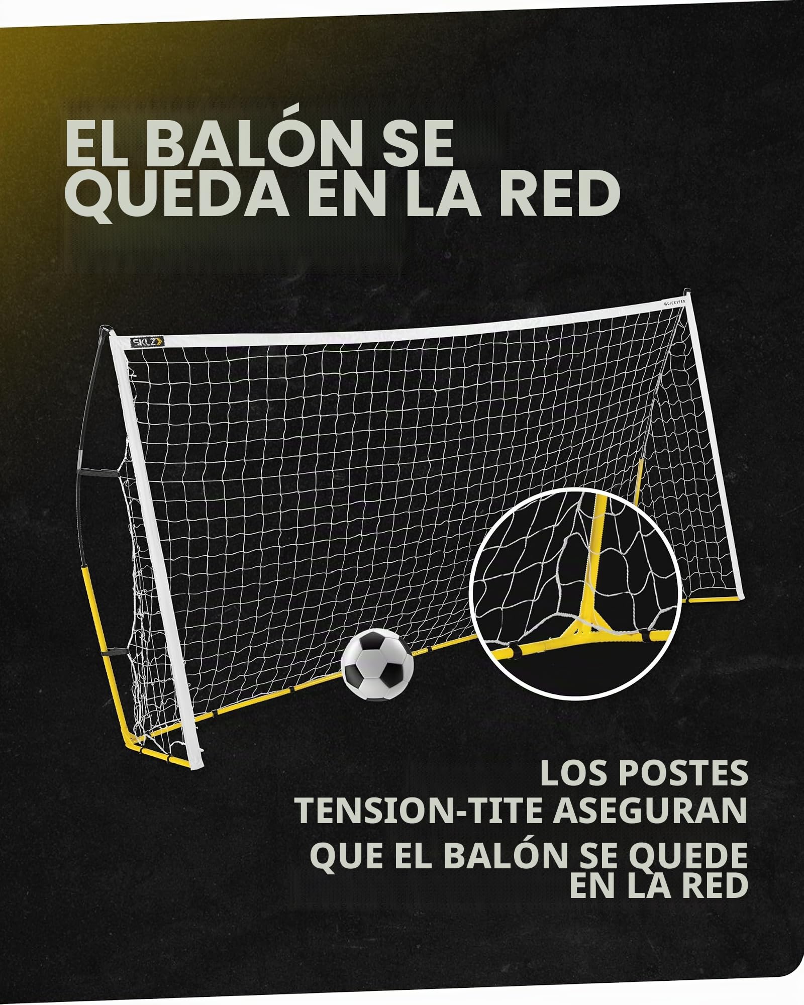 SKLZ Quickster Soccer Goal Portero de Fútbol Portátil y Net