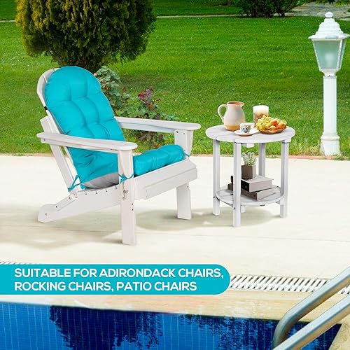 Miniatura 6 de Adirondack - Juego de 2 cojines para sillas Adirondack, cojines extragruesos para sillas mecedoras para exteriores, respaldo alto con lazos,