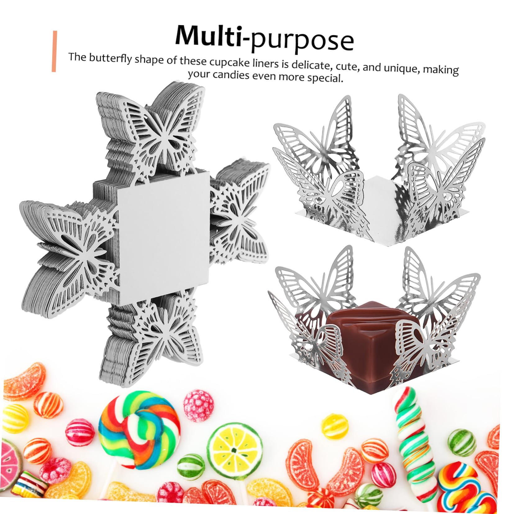 Alipis 4 Ensembles Doublures De Cupcakes Tasses De Bonbons Doublures De Truffes Mini-revêtements De Cupcakes Coupes De Bonbons Pour Le Papier 50 Pièces * 4