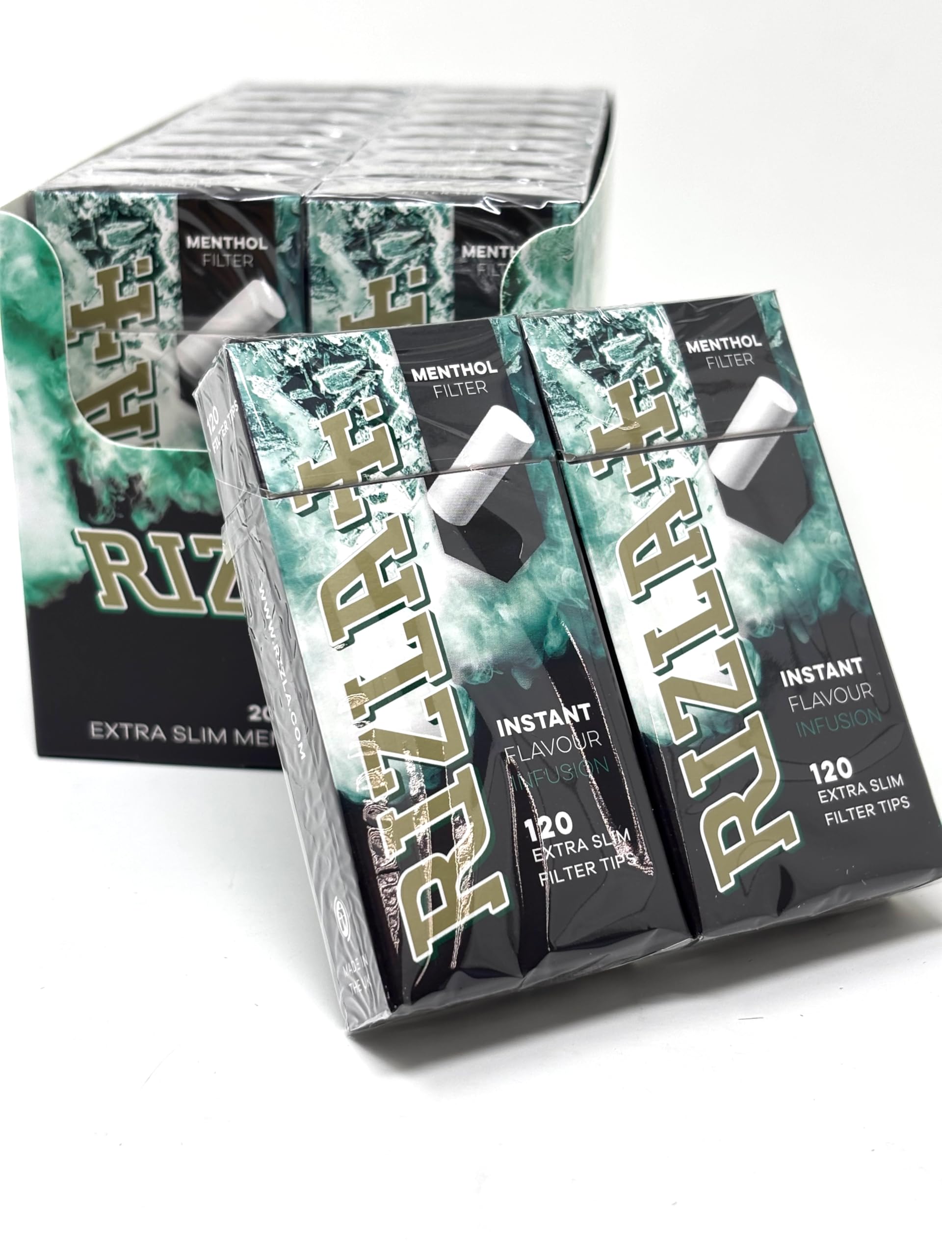 menthol tips for cigarettes Amazon.com: Rizla Menthol Extra Slim Filter Tips, Full Box of 20 Total 2400  Tips : Electronics