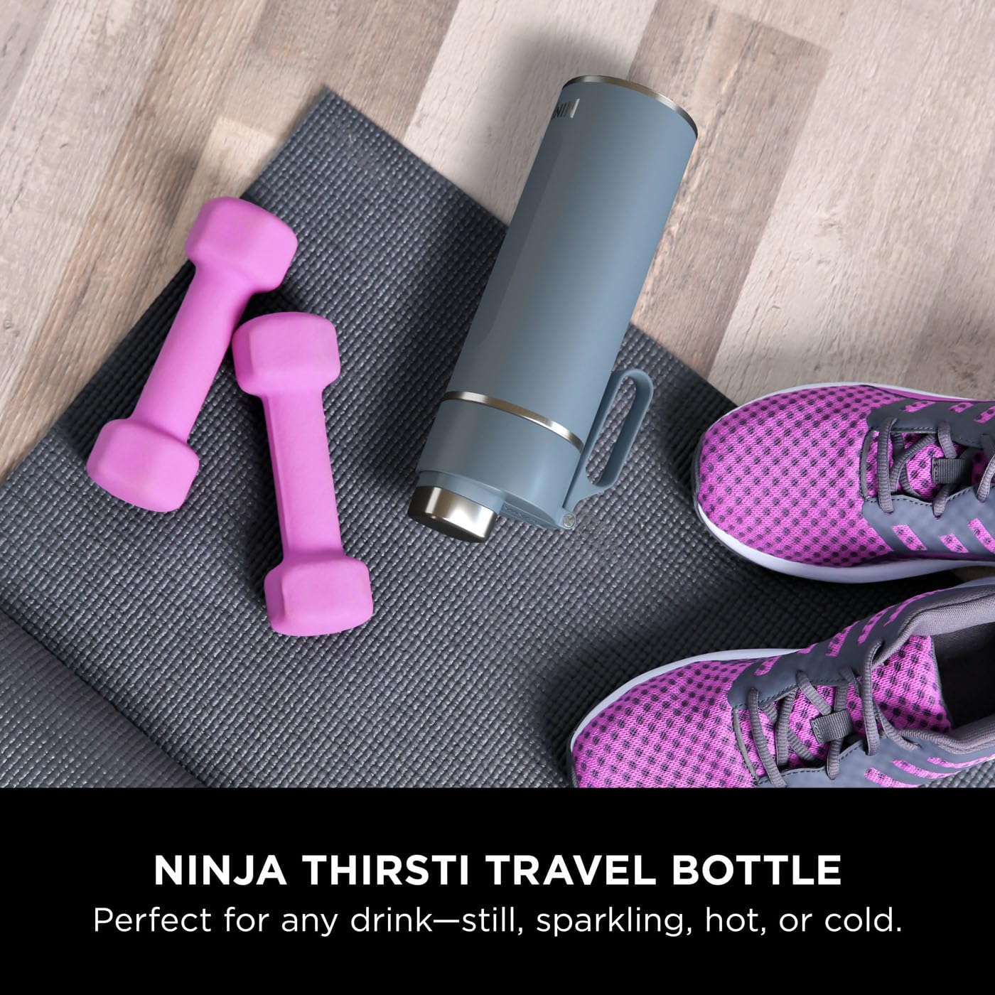 Ninja Thirsti Water Bottle and Flask 700 ML With Leak-Proof Lid, Designed for Carbonated Hot & Cold Drinks - Image 2