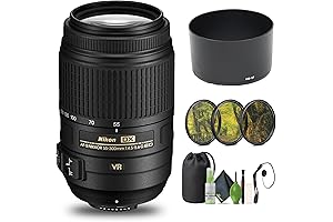 AF-S DX NIKKOR 55-300mm f/4.5-5.6G ED VR Telephoto Zoom Lens (2197) + Essential Filter Kit