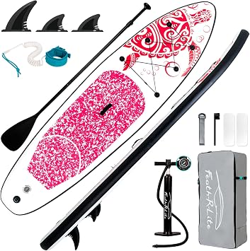 FEATH-R-LITE Inflatable Ultra-Light 11/106Stand Up Paddle Board for All Skill Levels with Premium SUP Paddleboard Accessories,Non-Slip Comfort Deck for Youth & Adults