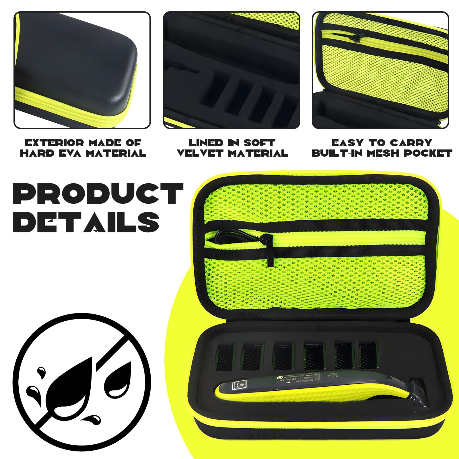 Phillips Electric Shaver Protective Case and Bag for QP2520/30, QP2520/65, QP2530/30, QP2630/30, Organizer Carry Bag - Image 3